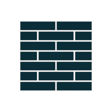 1x4 Half Offset Sheeted Original Ceramic Mosaic Tile in Caspian Sea Matte