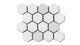 2" Hexagon Sheeted Original Ceramic Mosaic Tile in Frost Gloss