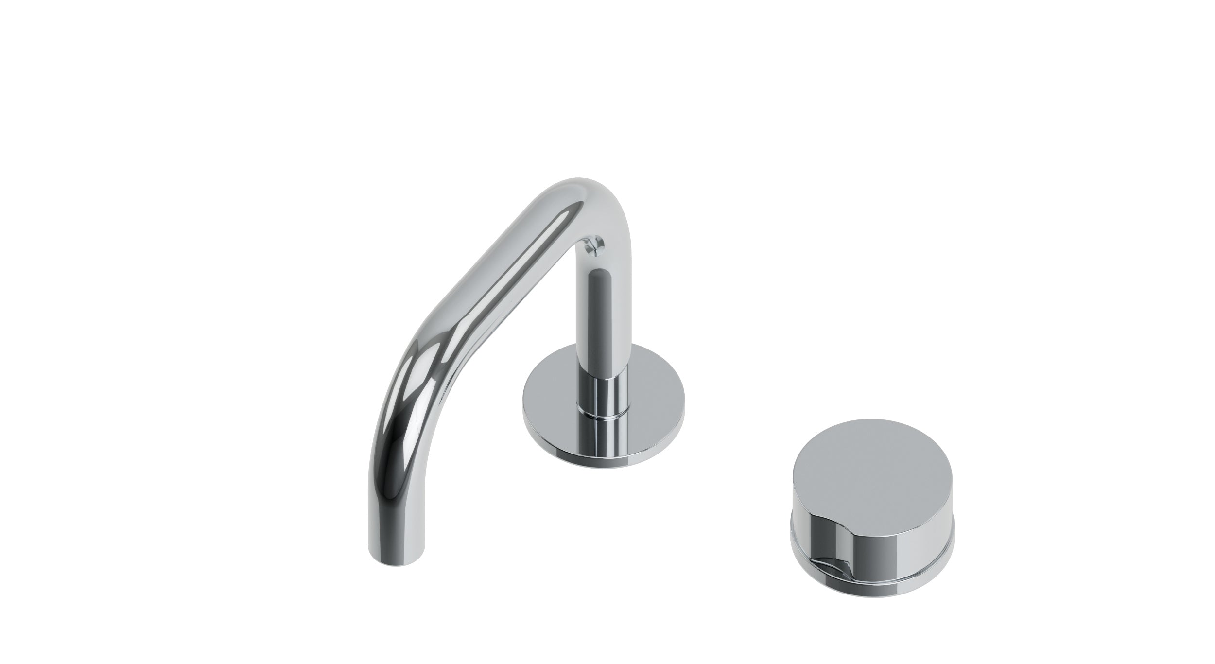 Foundry One Handle Deck Mount Squaretop Lavatory Faucet with Barrel Knob Handle