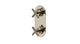 Contour Two Handle Wall Mount Shower Trim with Soft Cross Handles in Polished Nickel