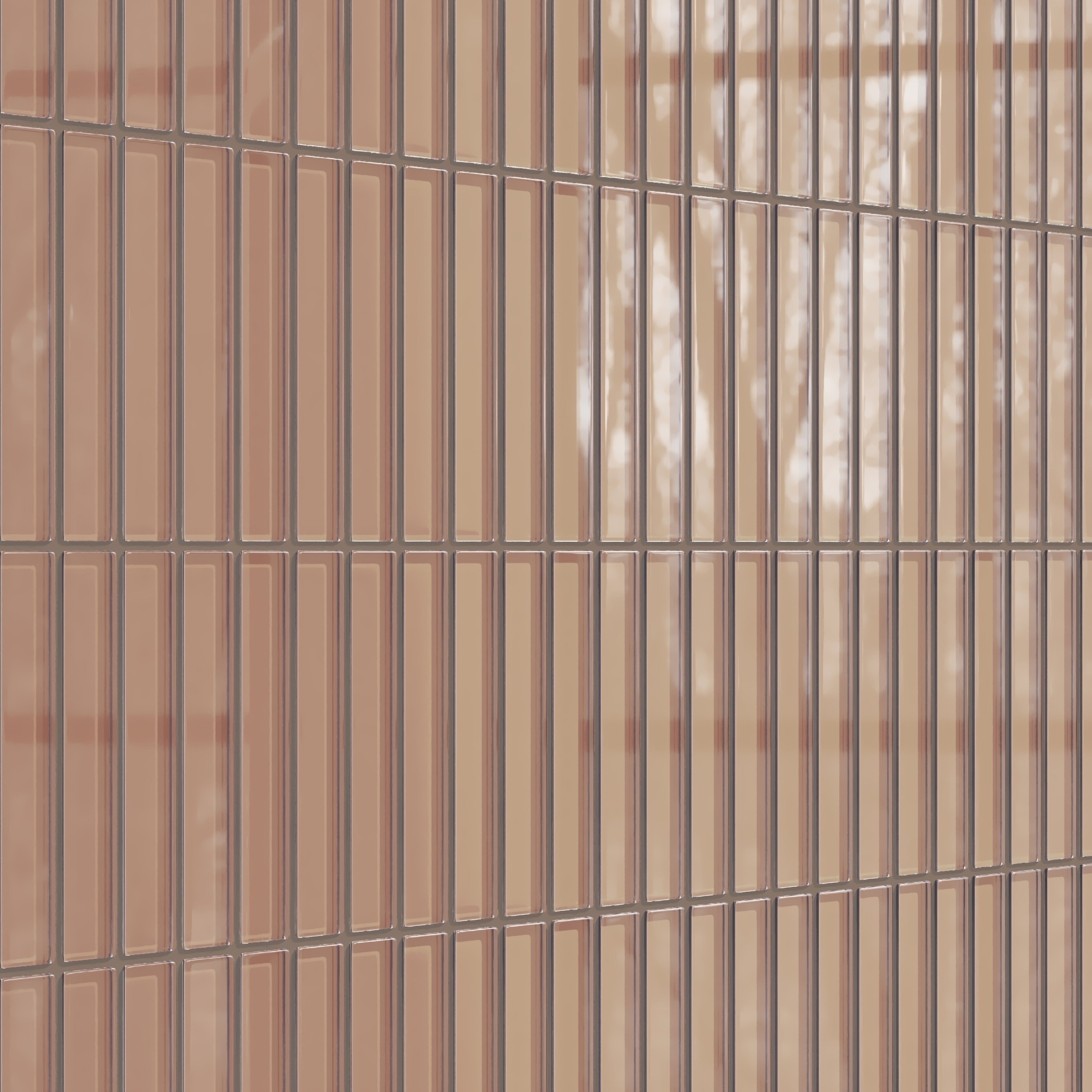1x6 Straight Set Sheeted Glass Mosaic Tile in Sora Gloss