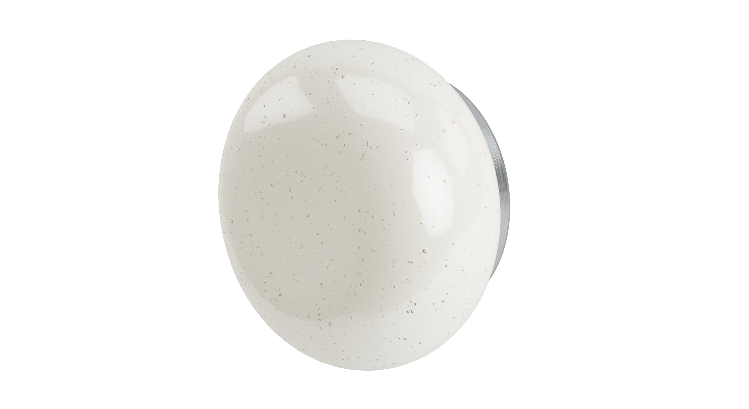 Foundry One Handle Wall Mount Diverter/Volume Control Shower Trim with Pebble Ceramic Knob Handle in Satin Chrome