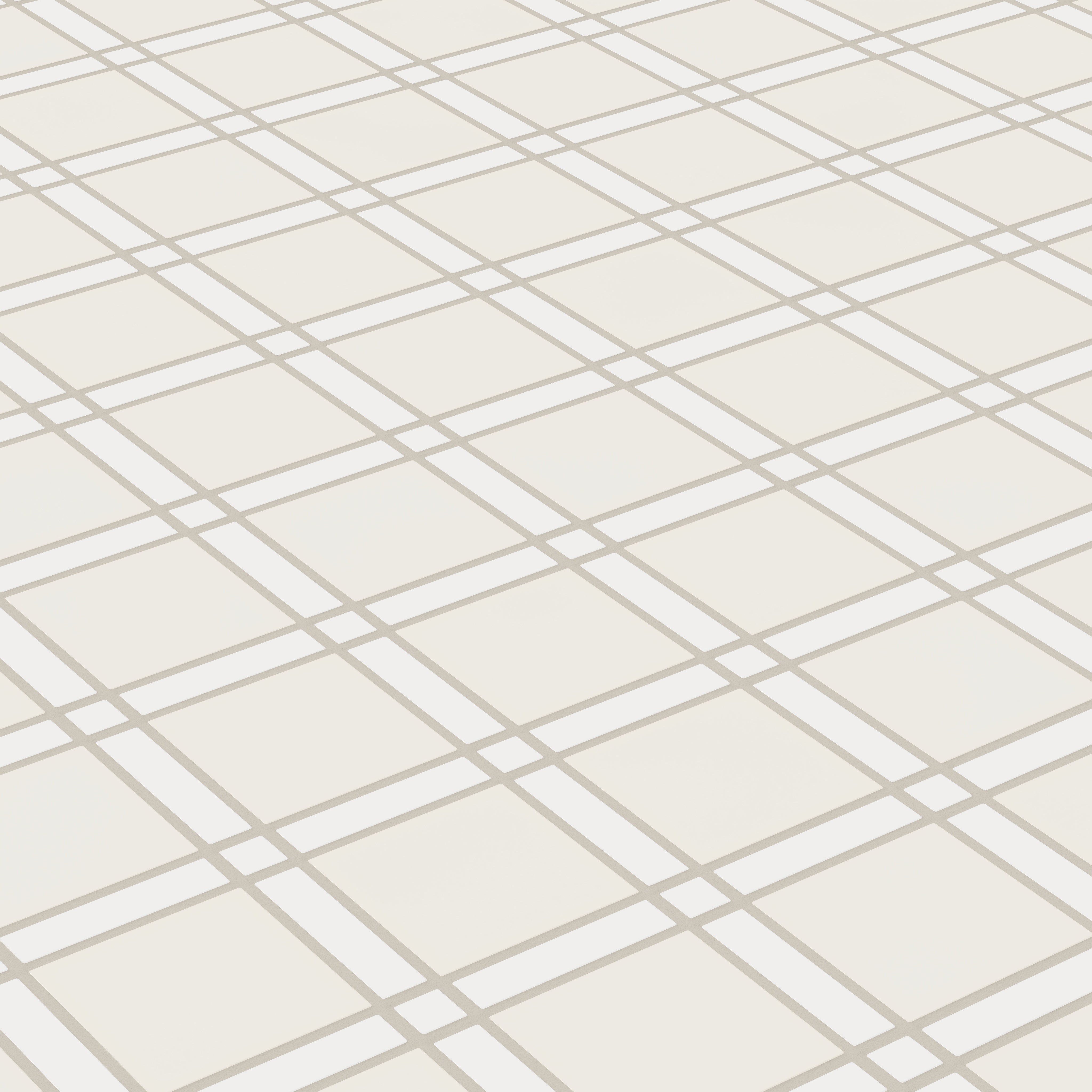 Lattice Sheeted Original Ceramic Tile in Calcite Matte & Feldspar Matte