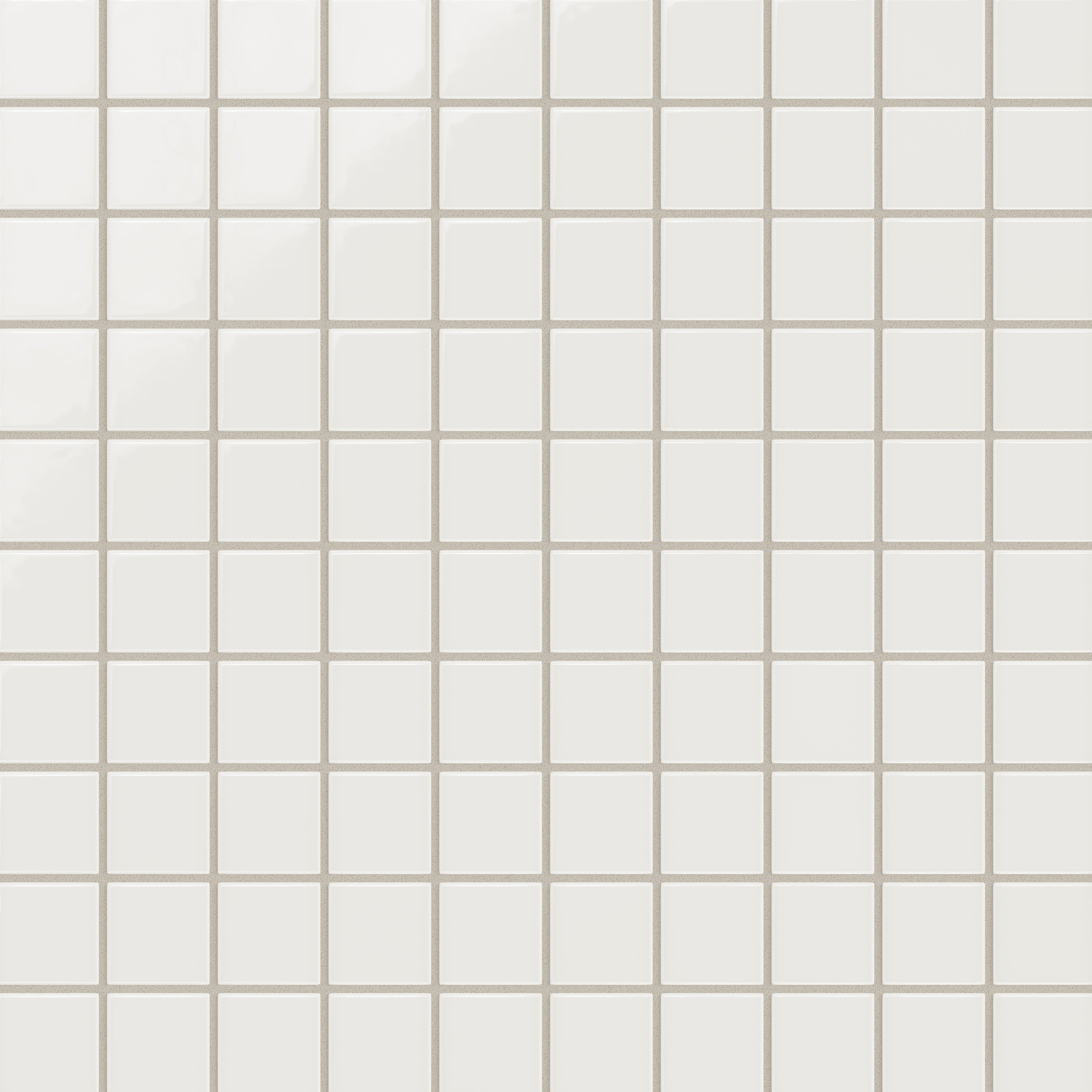 2x2 Straight Set Sheeted Original Ceramic Mosaic Tile in Feldspar Gloss