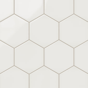 8" Hexagon Original Ceramic Tile in Feldspar Gloss