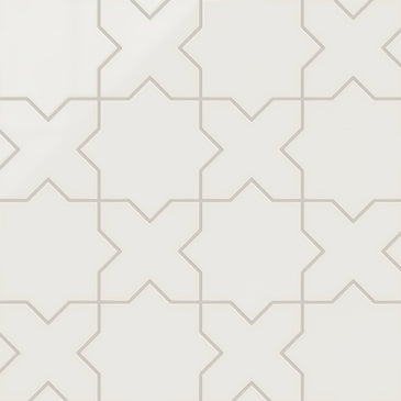 Star & Cross Original Ceramic Tile in Feldspar Gloss