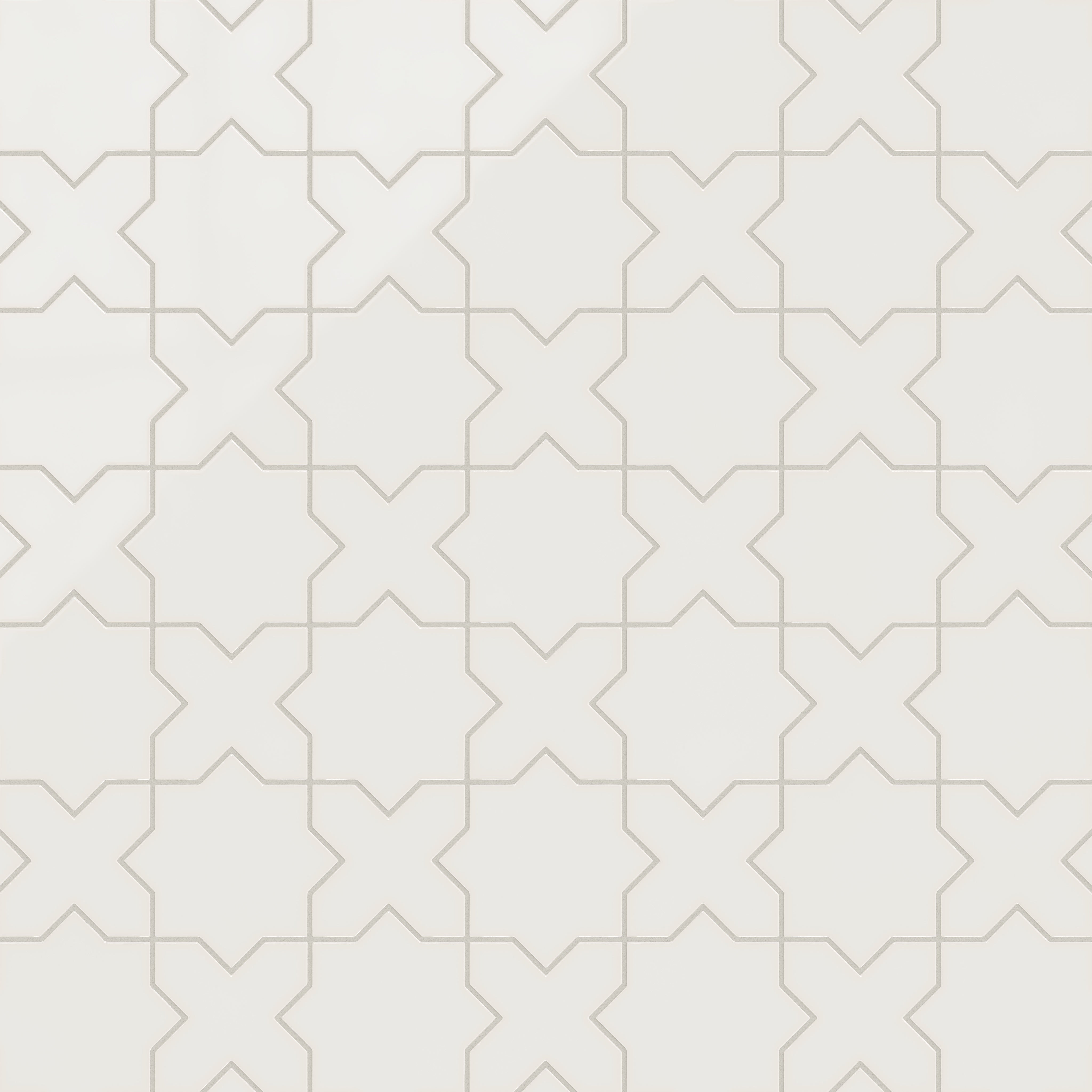Star & Cross Original Ceramic Tile in Feldspar Gloss