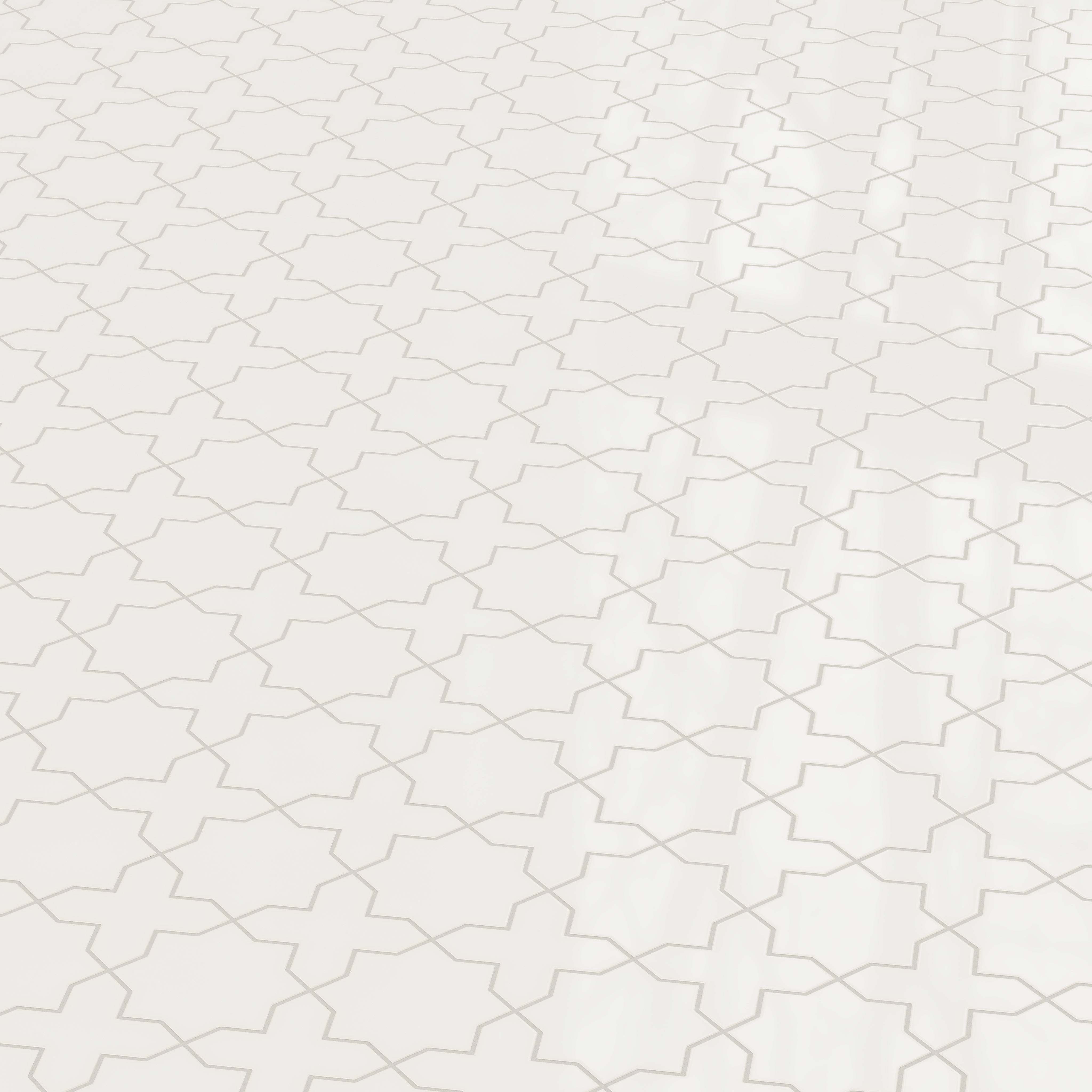 Star & Cross Original Ceramic Tile in Feldspar Gloss