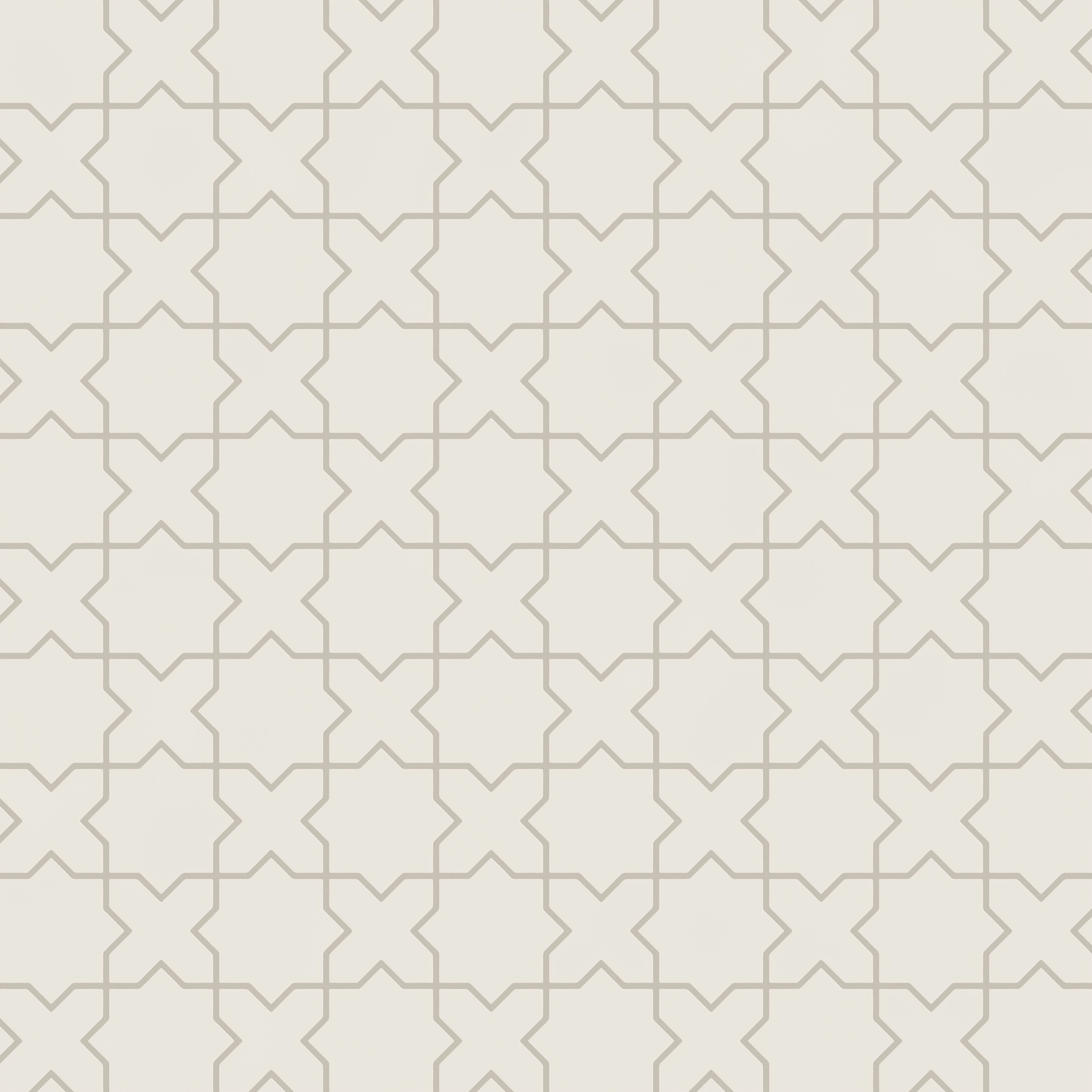 Mini Star & Cross Original Ceramic Tile in Feldspar Matte