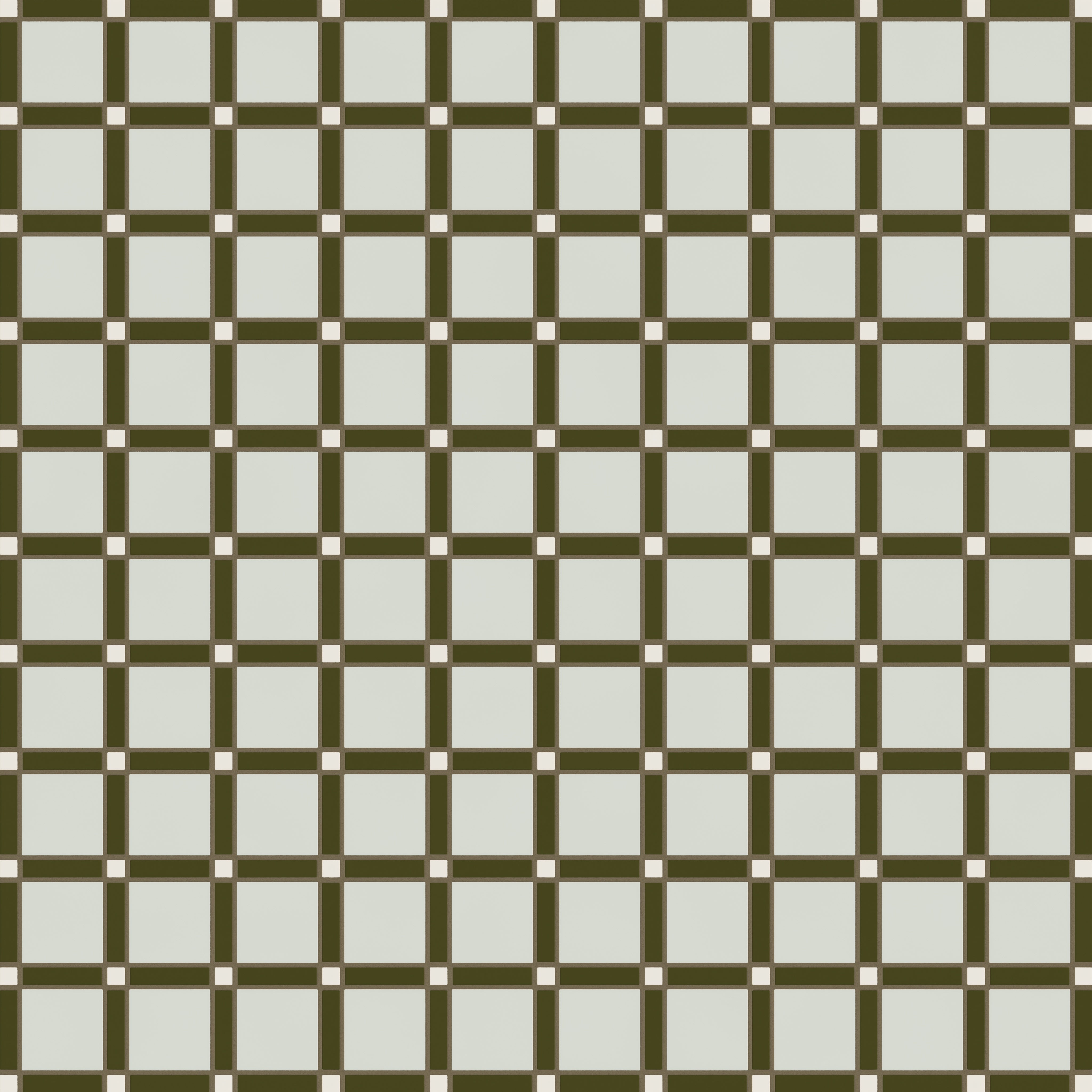 Lattice Sheeted Original Ceramic Tile in Feldspar Matte, Bonsai Matte & Overcast Matte