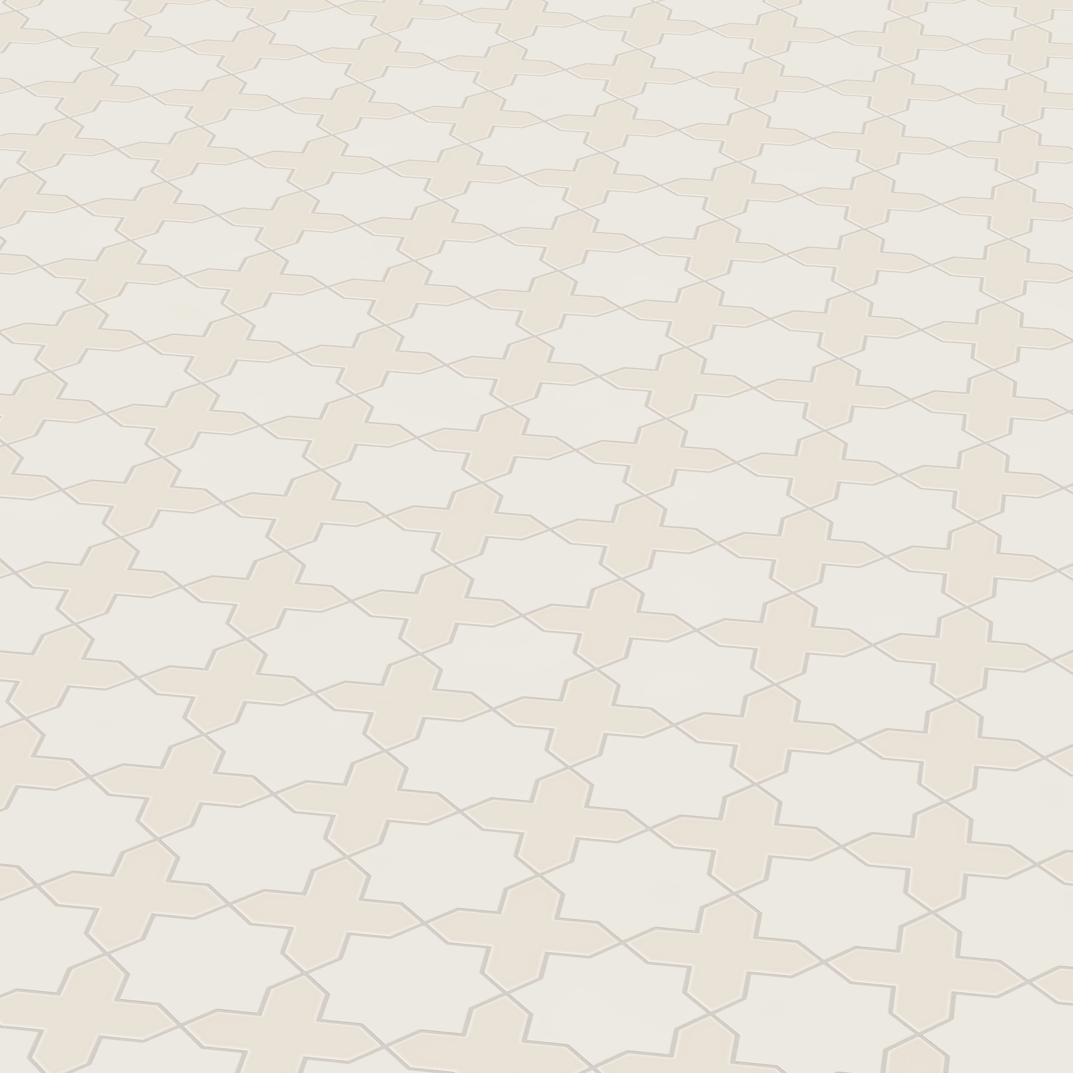 Star & Cross Original Ceramic Tile in Feldspar Matte & Sand Dune Matte