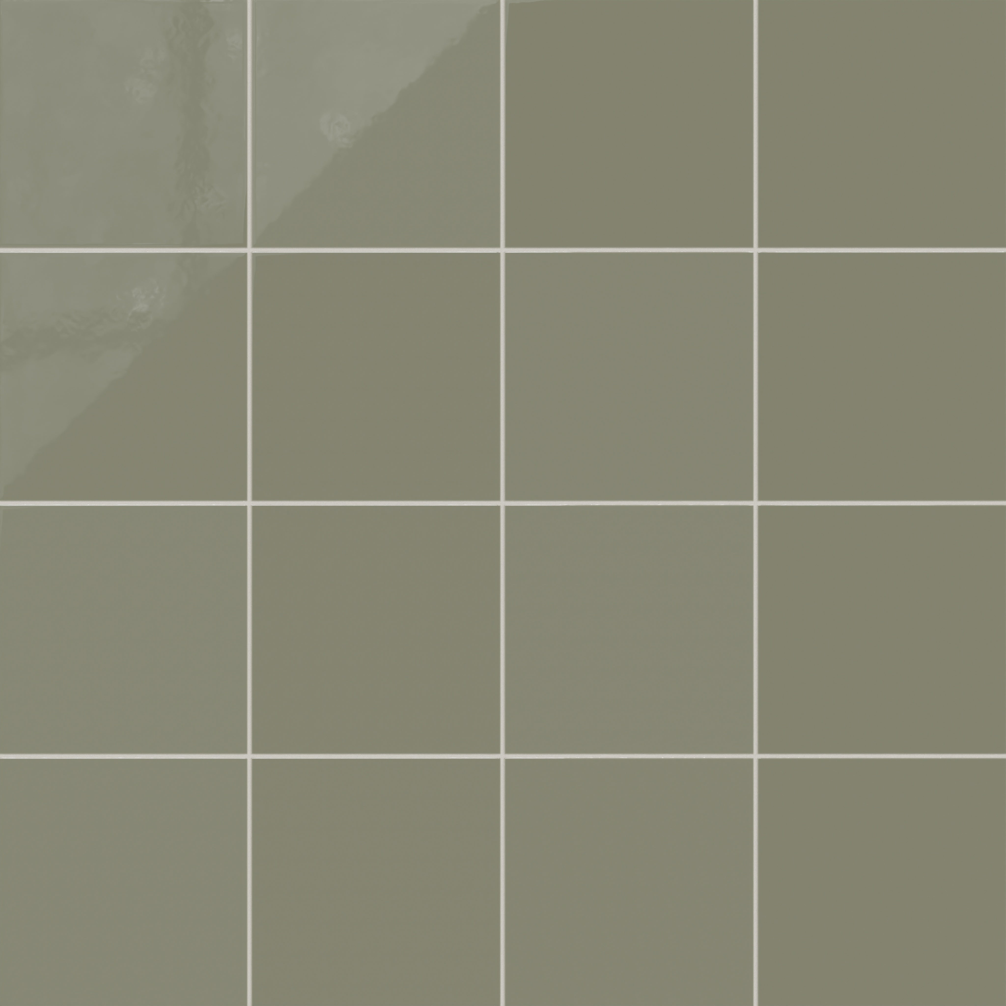 12x12 Natural Press Ceramic Tile in Fern Gloss