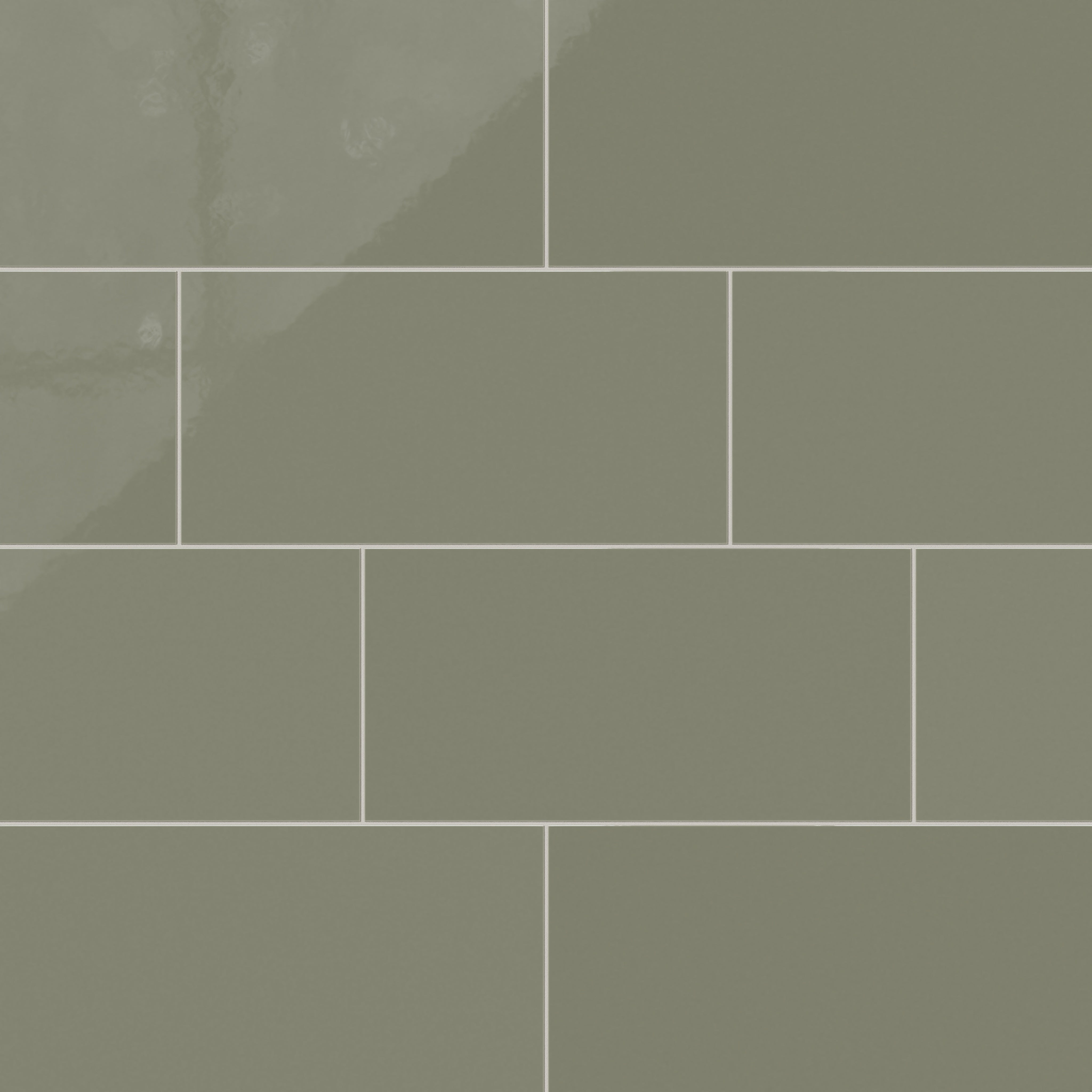 12x24 Natural Press Ceramic Tile in Fern Gloss