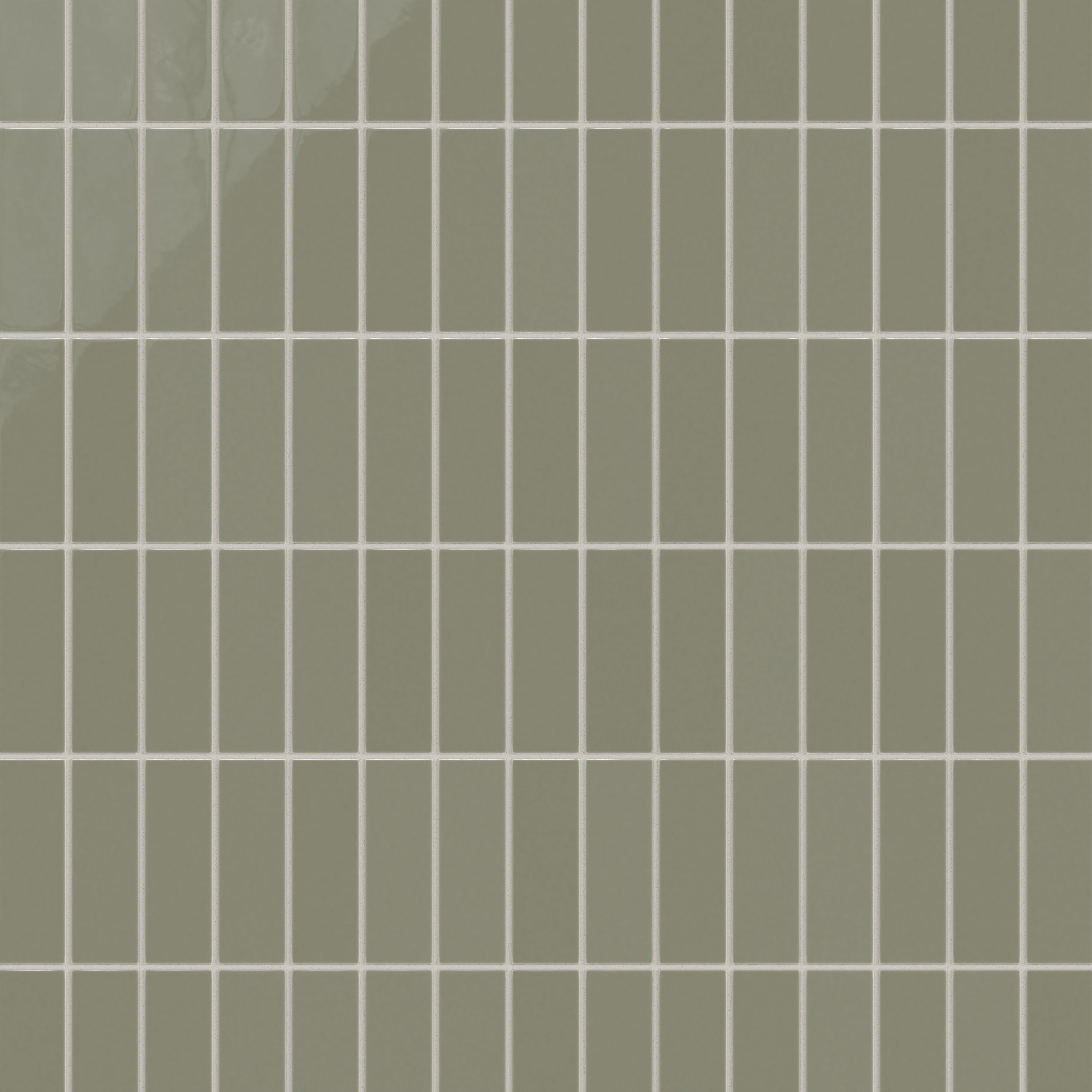 2x6 Natural Press Ceramic Tile in Fern Gloss