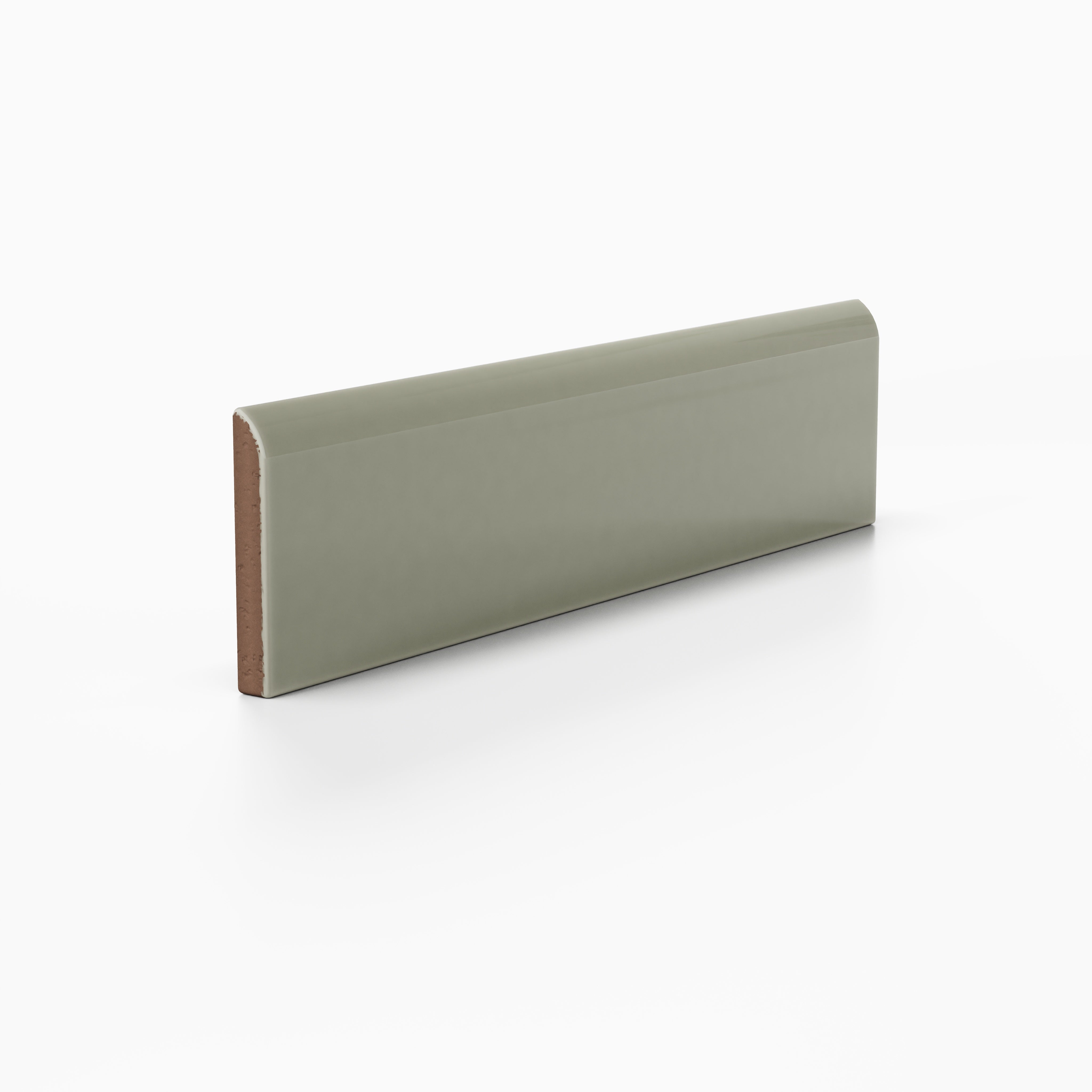 Quick Ship 2x8 Long Edge Bullnose Natural Press Trim in Fern Gloss