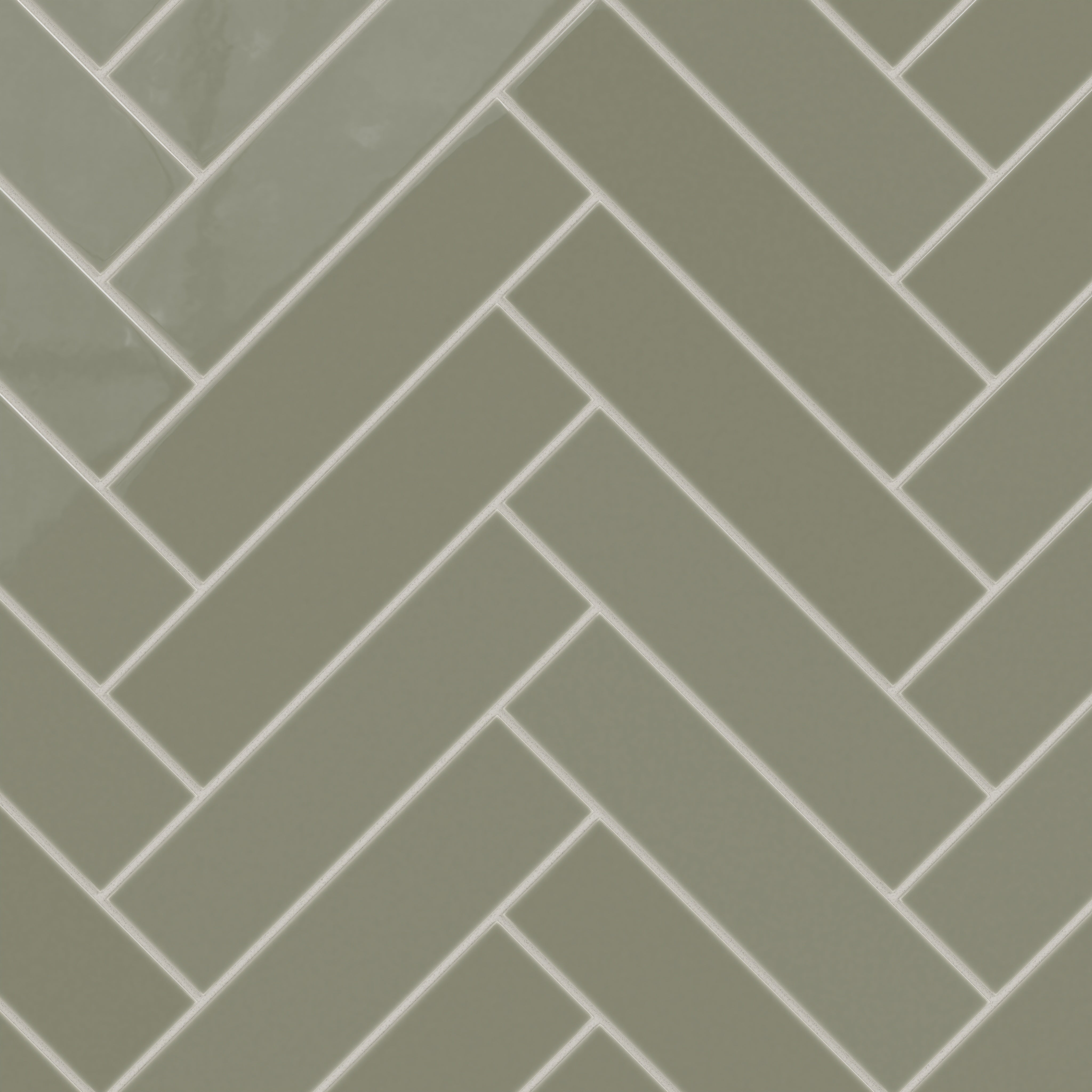 3x12 Natural Press Ceramic Tile in Fern Gloss