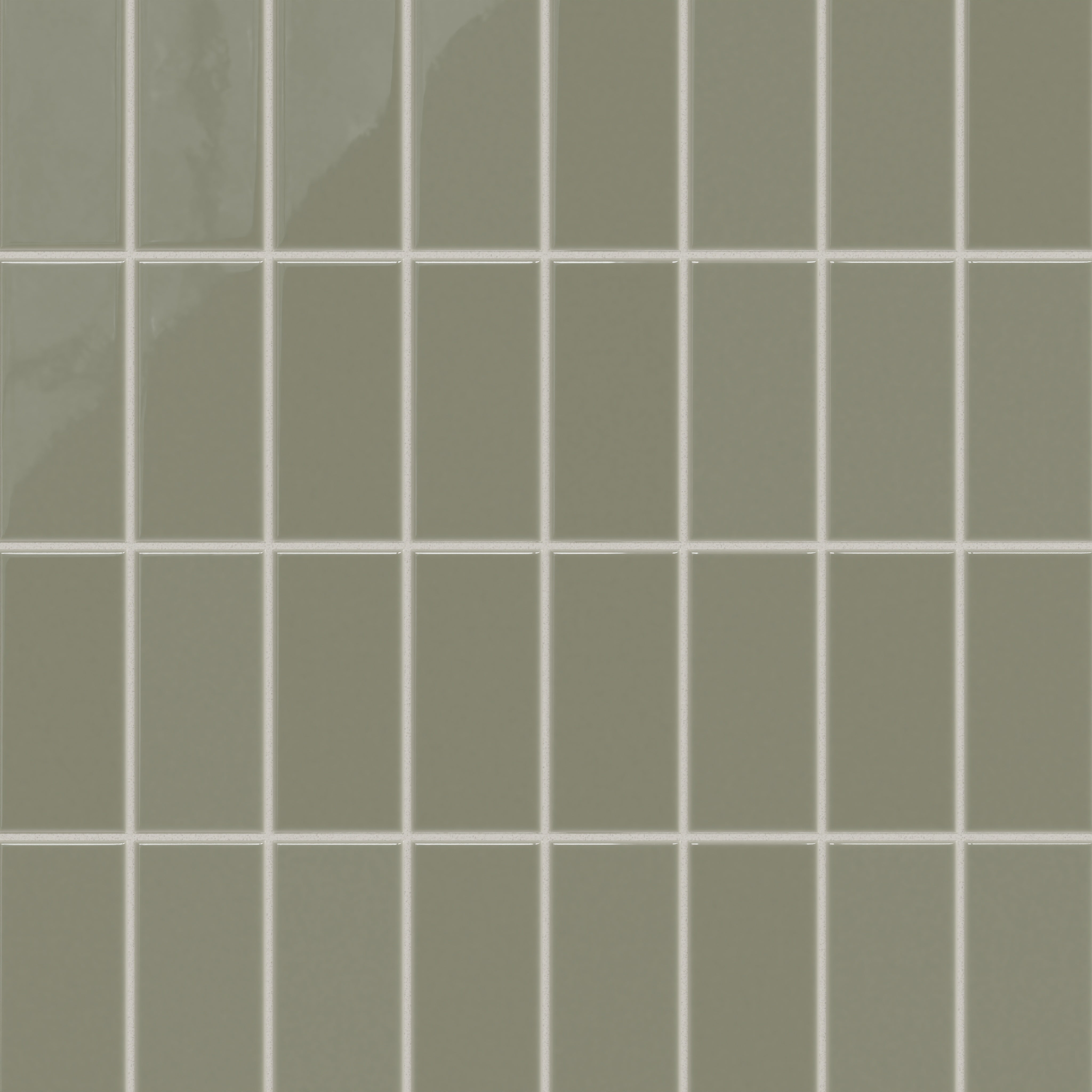 3x6 Natural Press Ceramic Tile in Fern Gloss