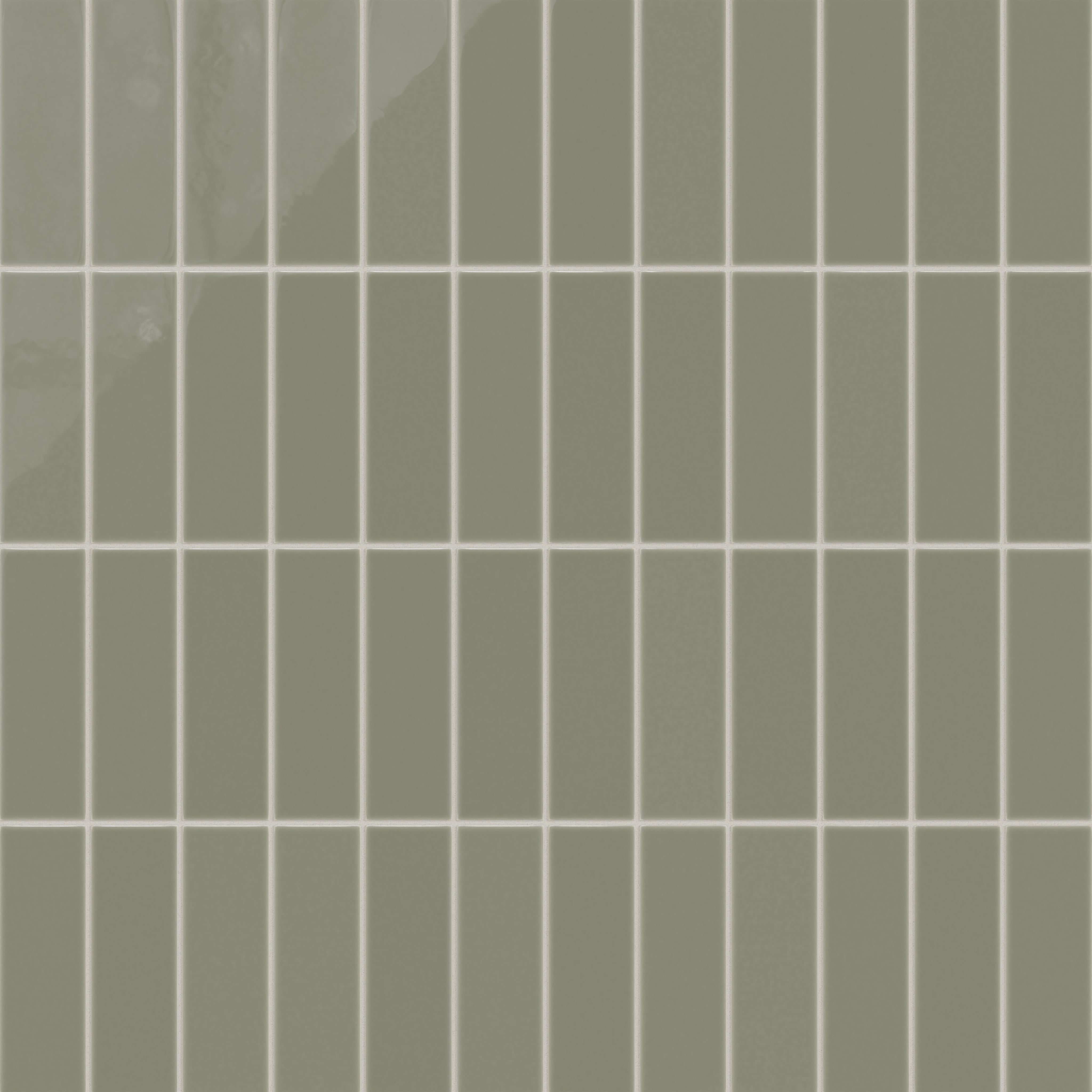 3x9 Natural Press Ceramic Tile in Fern Gloss