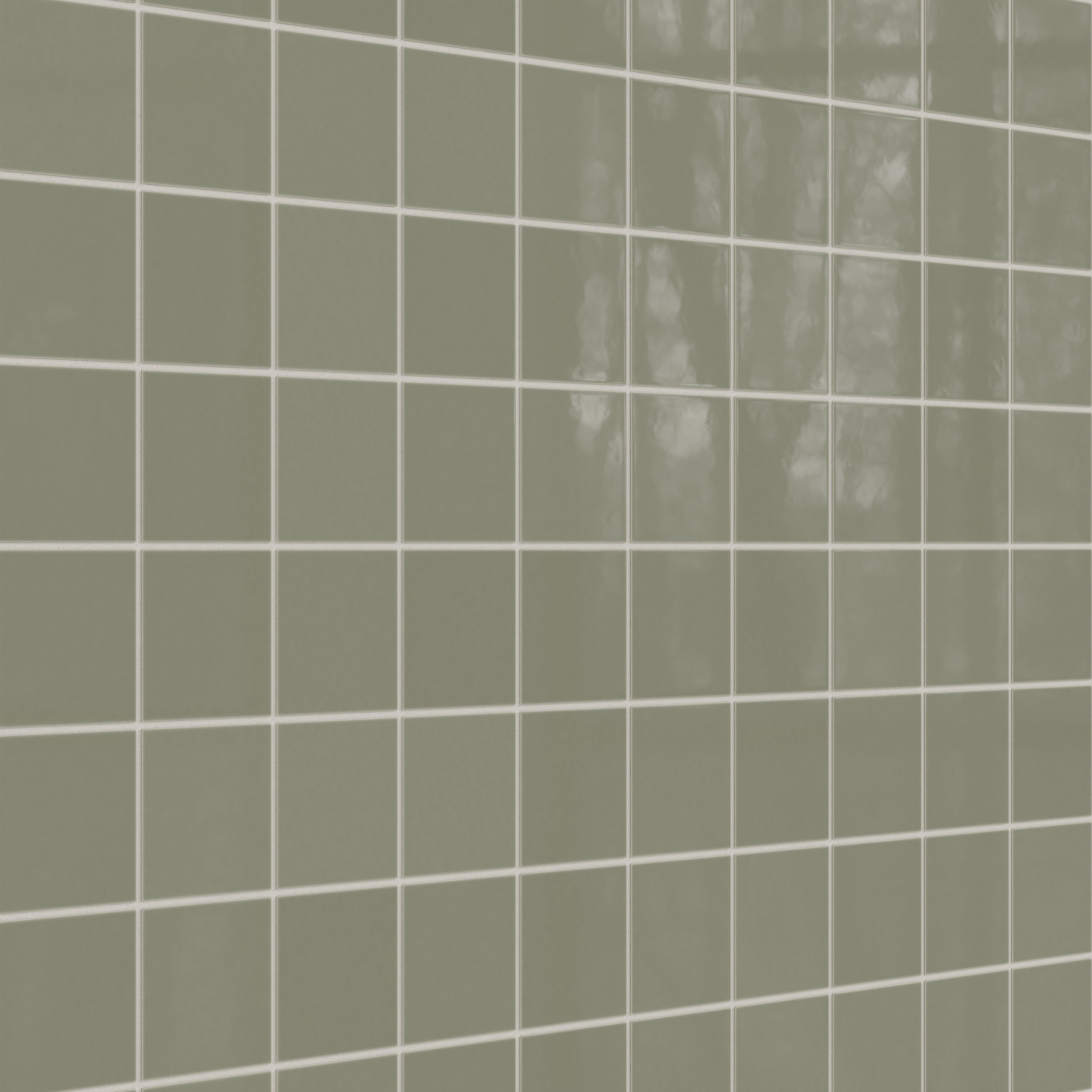 4x4 Natural Press Ceramic Tile in Fern Gloss
