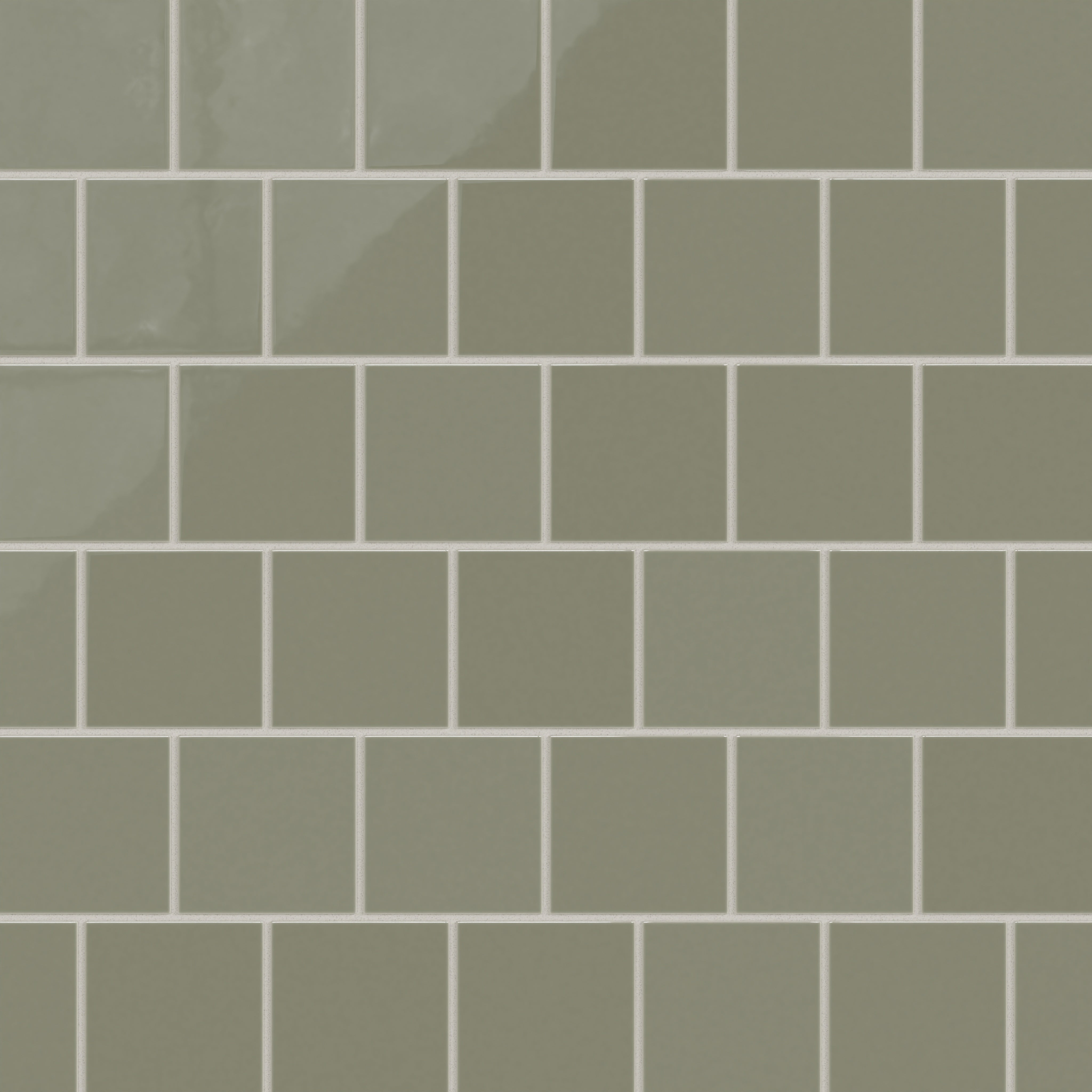 4x4 Natural Press Ceramic Tile in Fern Gloss