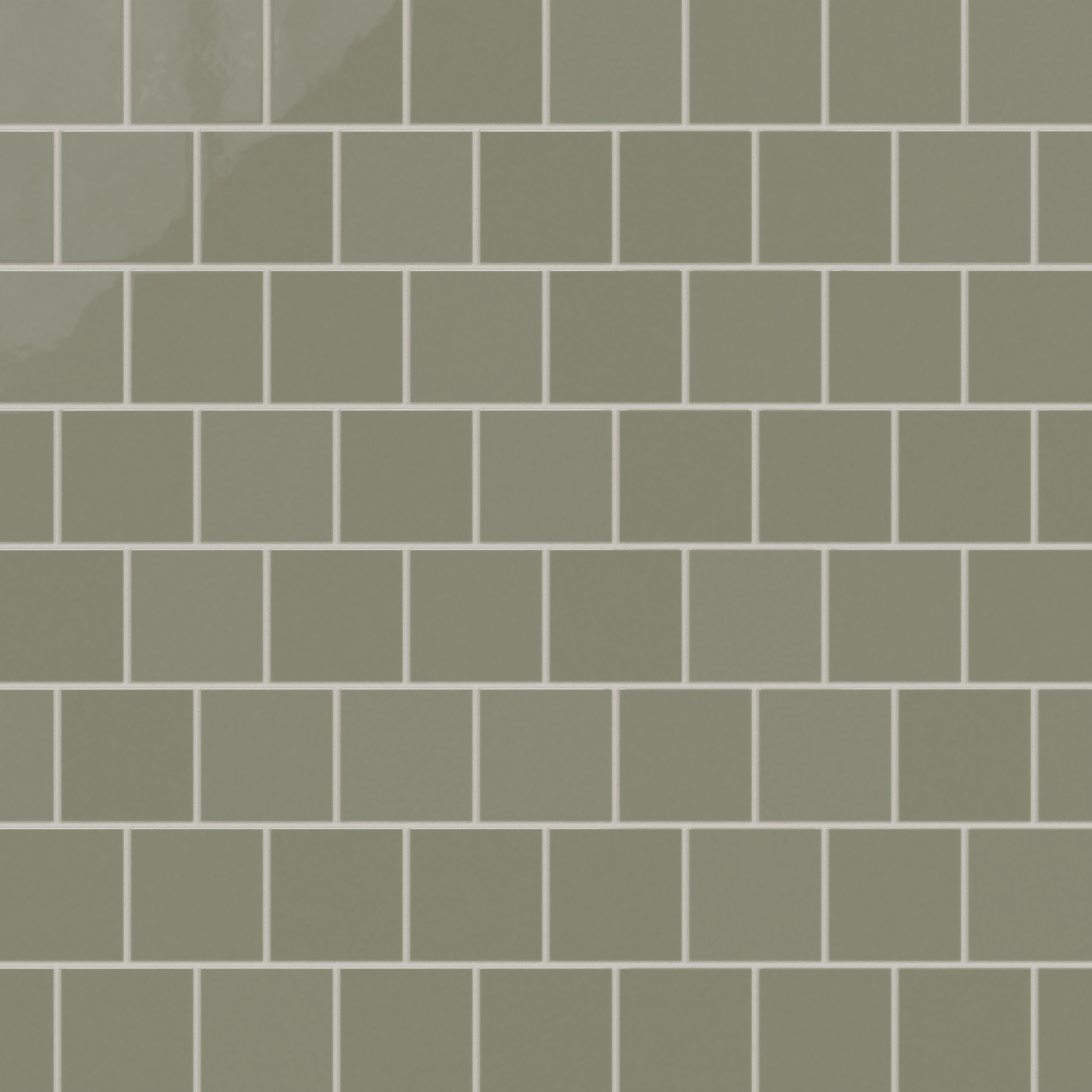 4x4 Natural Press Ceramic Tile in Fern Gloss