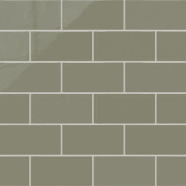 4x8 Natural Press Ceramic Tile in Fern Gloss