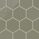 8" Hexagon Natural Press Ceramic Tile in Fern Gloss