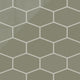 Elongated Hexagon Natural Press Ceramic Tile in Fern Gloss