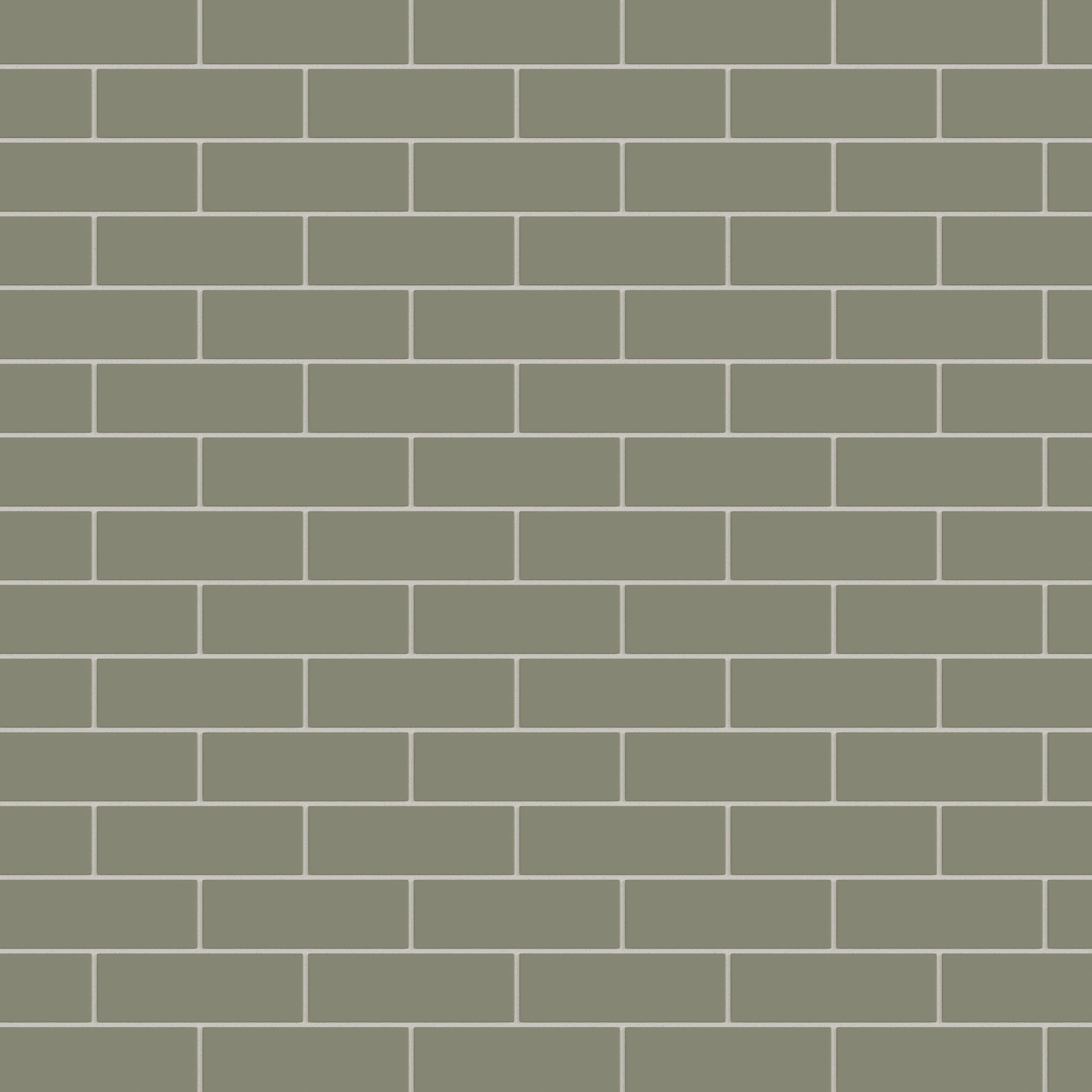 2x6 Natural Press Ceramic Tile in Fern Matte