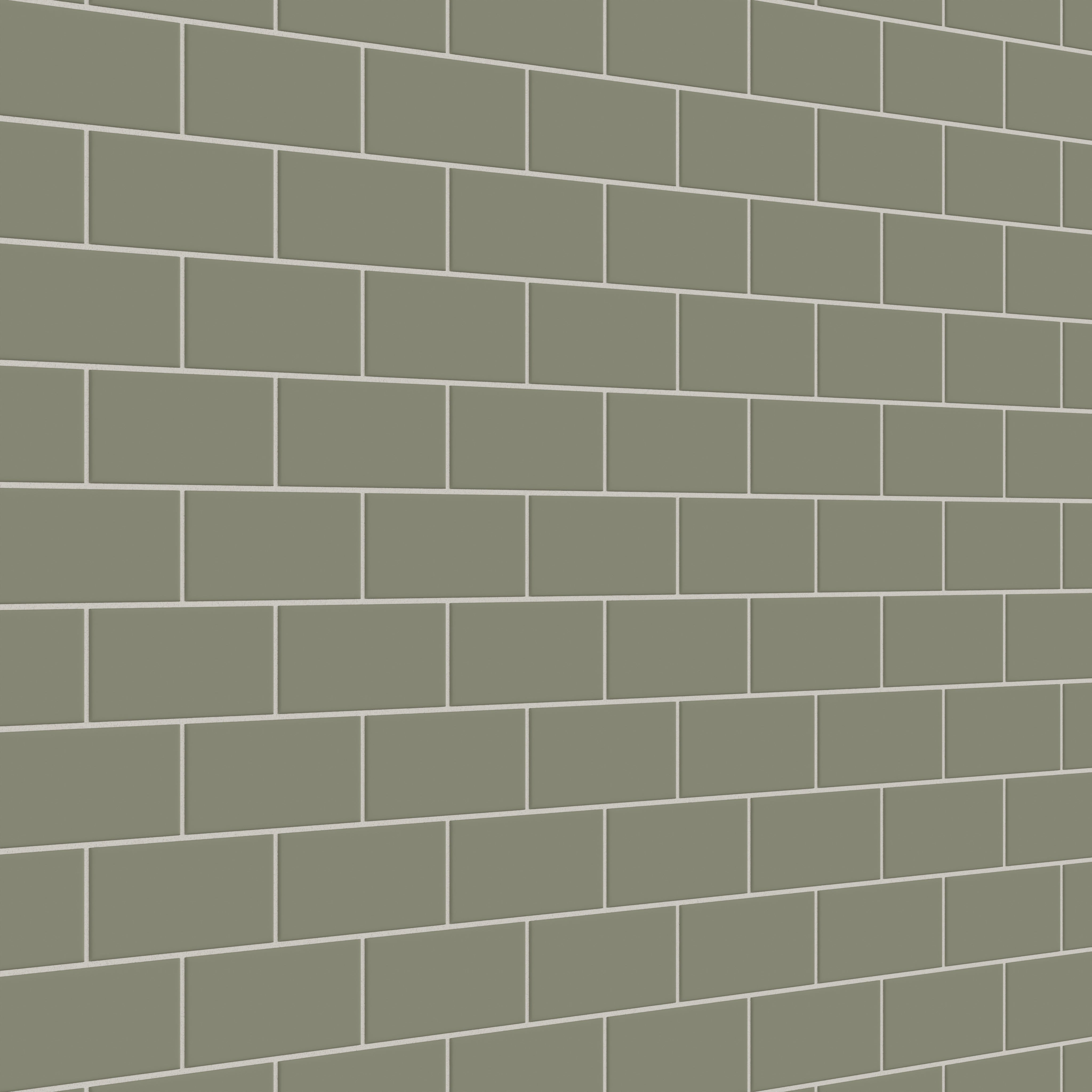 3x6 Natural Press Ceramic Tile in Fern Matte