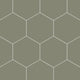 8" Hexagon Natural Press Ceramic Tile in Fern Matte