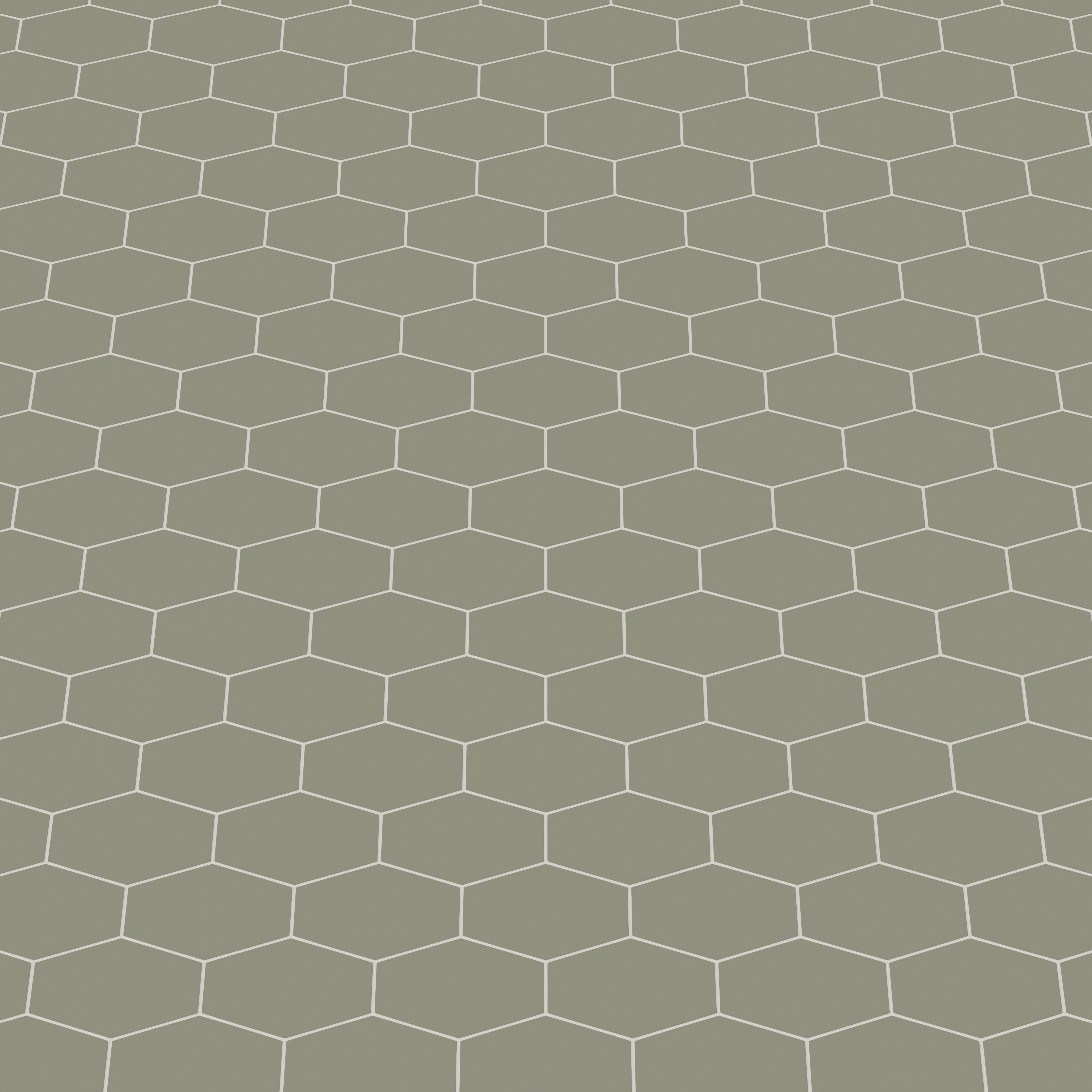 Elongated Hexagon Natural Press Ceramic Tile in Fern Matte