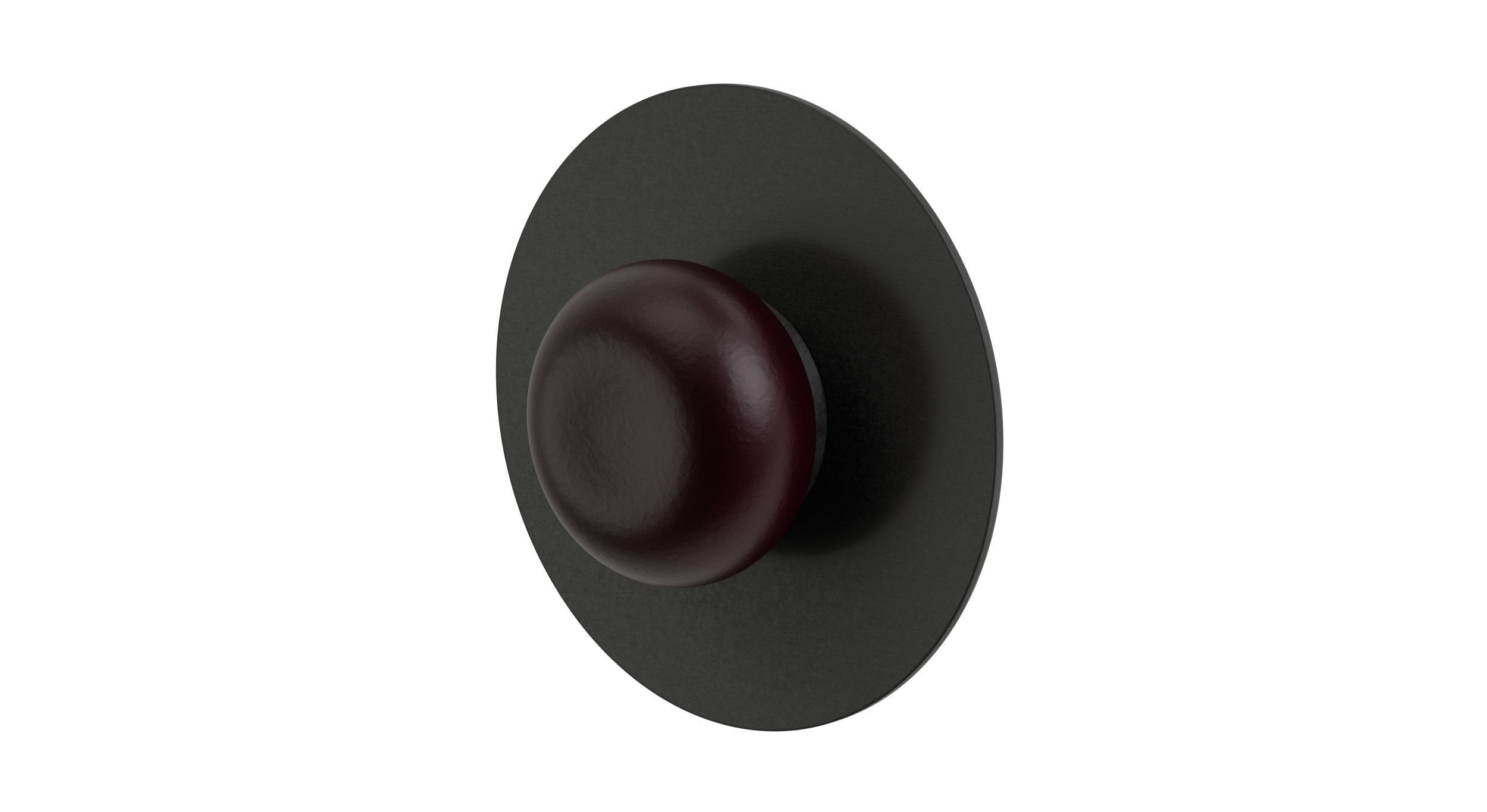 Foundry One Handle Wall Mount Shower Trim with Pebble Ceramic Knob Handle in Blackened Nickel