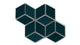 Small Diamond Sheeted - Escher Original Ceramic Mosaic Tile in Caspian Sea Gloss
