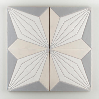 8x8 Handpainted Sample Palmera  in Neutral Motif