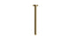 Contour & Foundry 12" Straight Shower Arm with Flange in Uncoated Polished Brass
