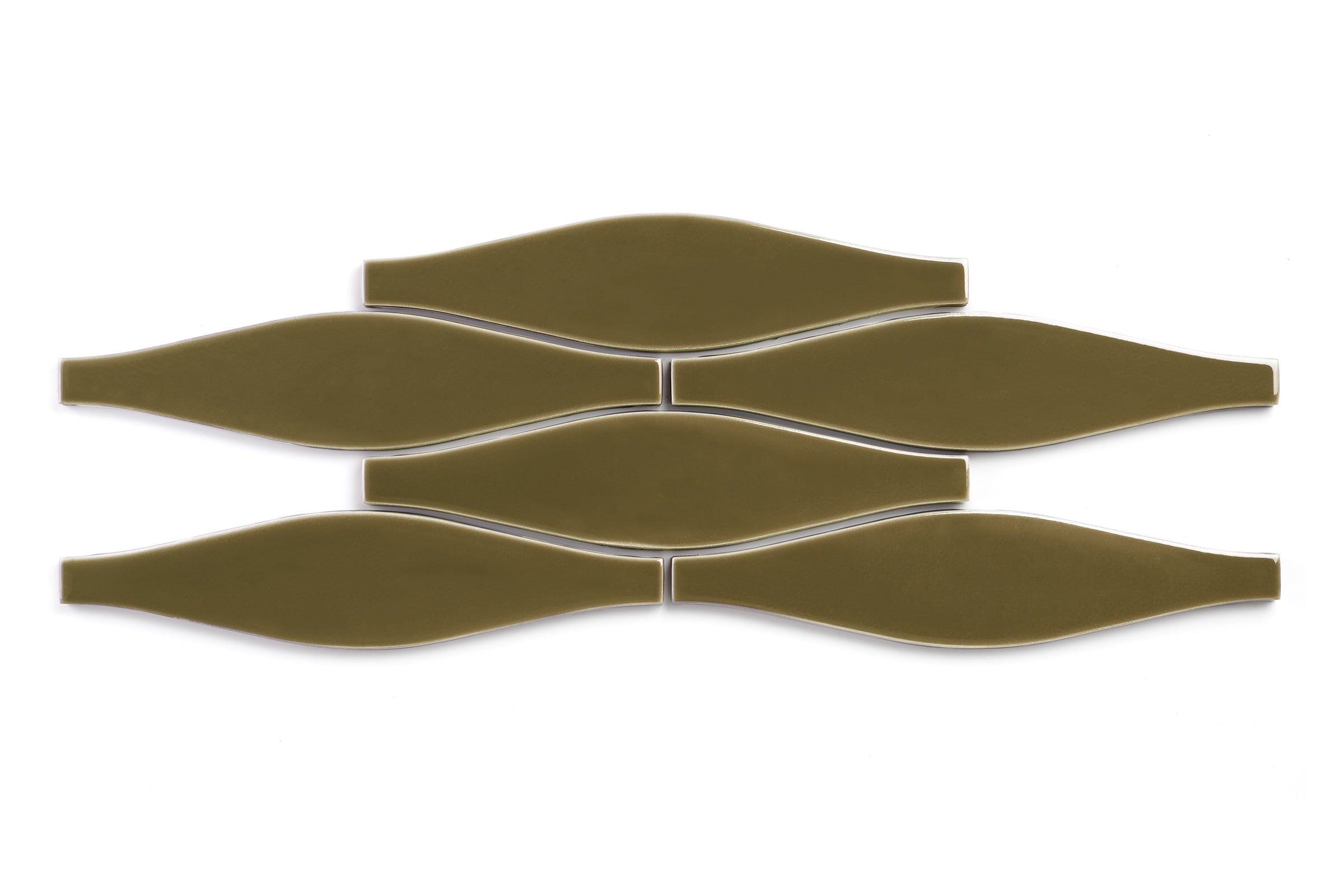 Wave Original Ceramic Tile in Chaparral Gloss