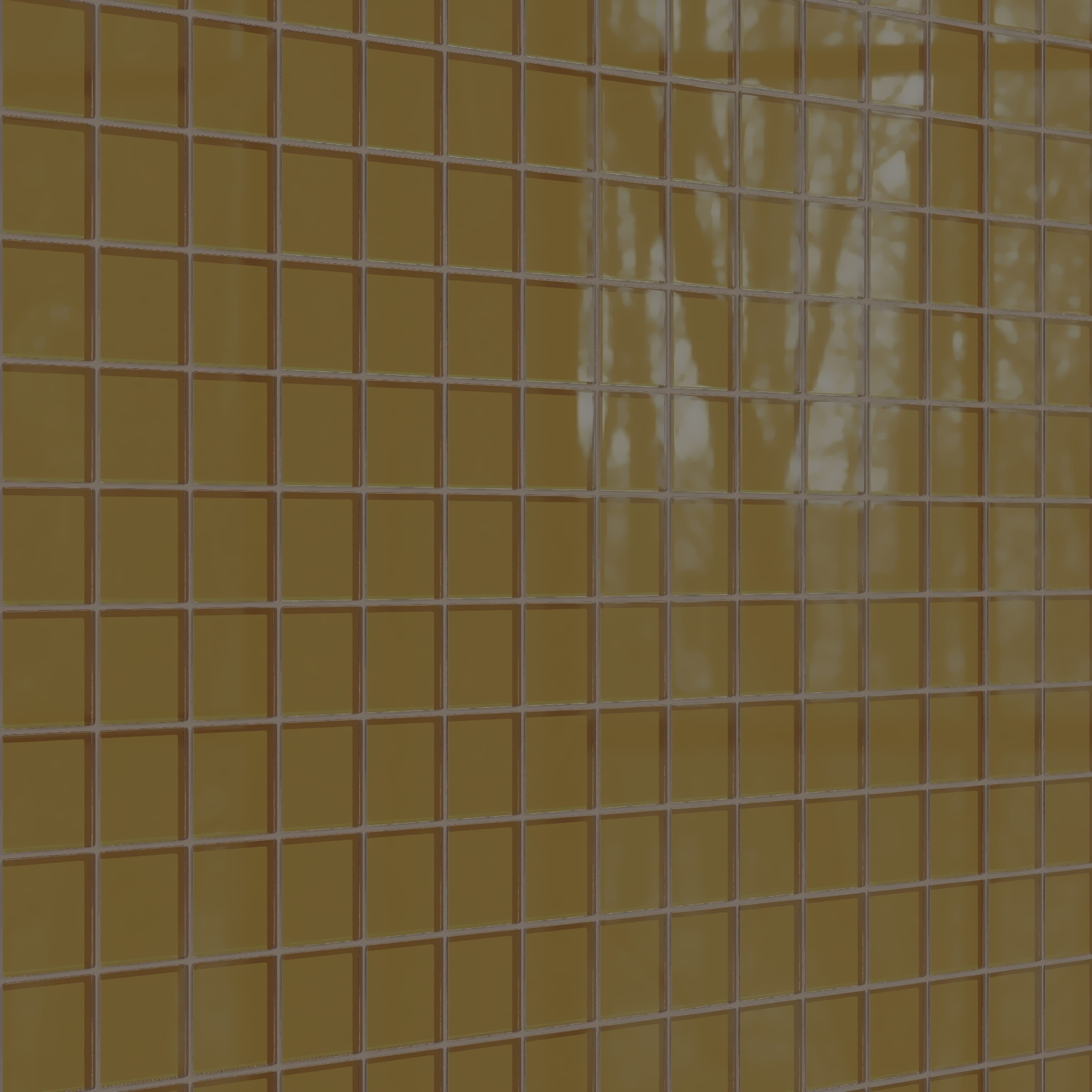 3x3 Straight Set Sheeted Glass Mosaic Tile in Merlin Gloss