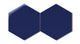 8" Hexagon Natural Press Ceramic Tile in Ultramarine Gloss
