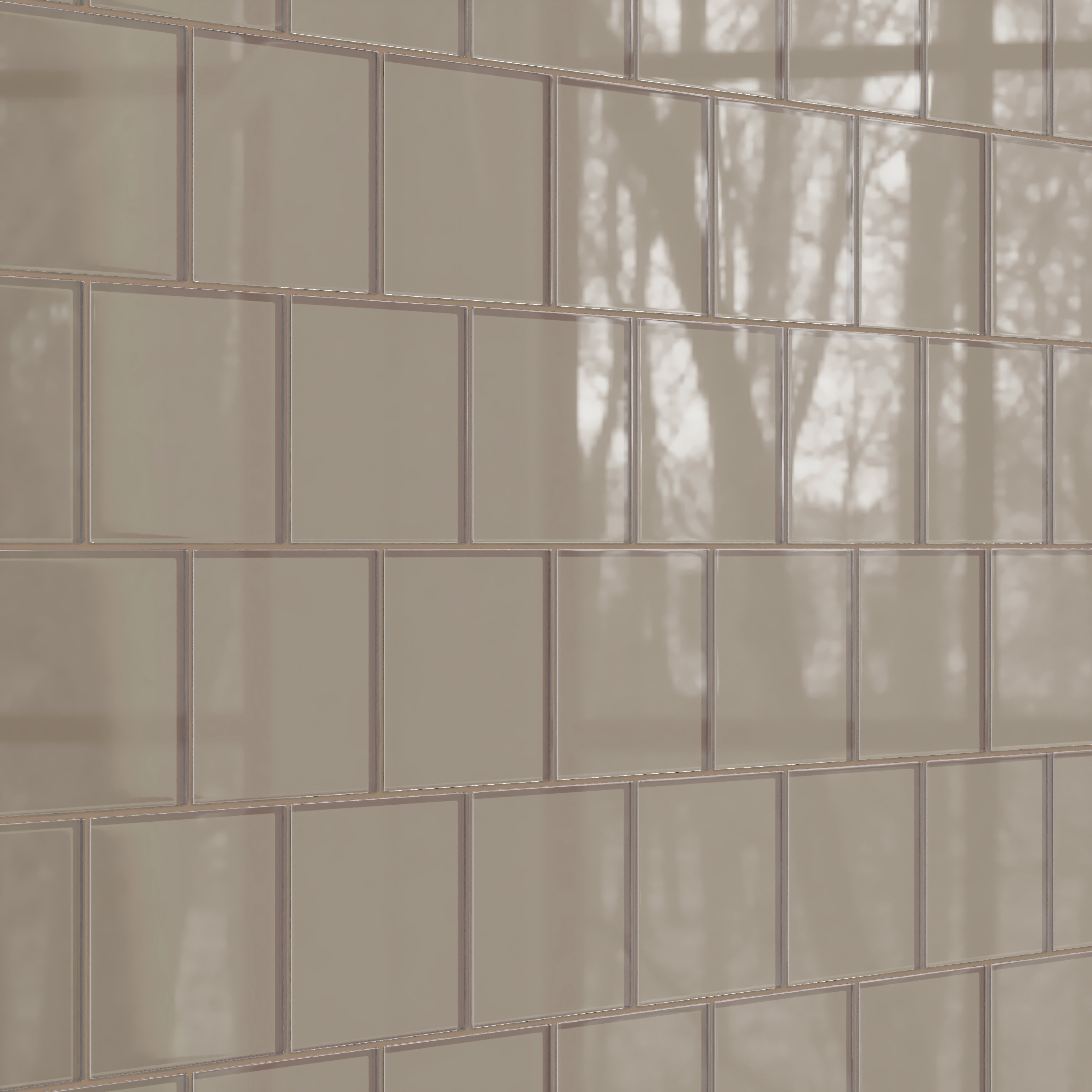 6x6 Glass Tile in Quail Gloss