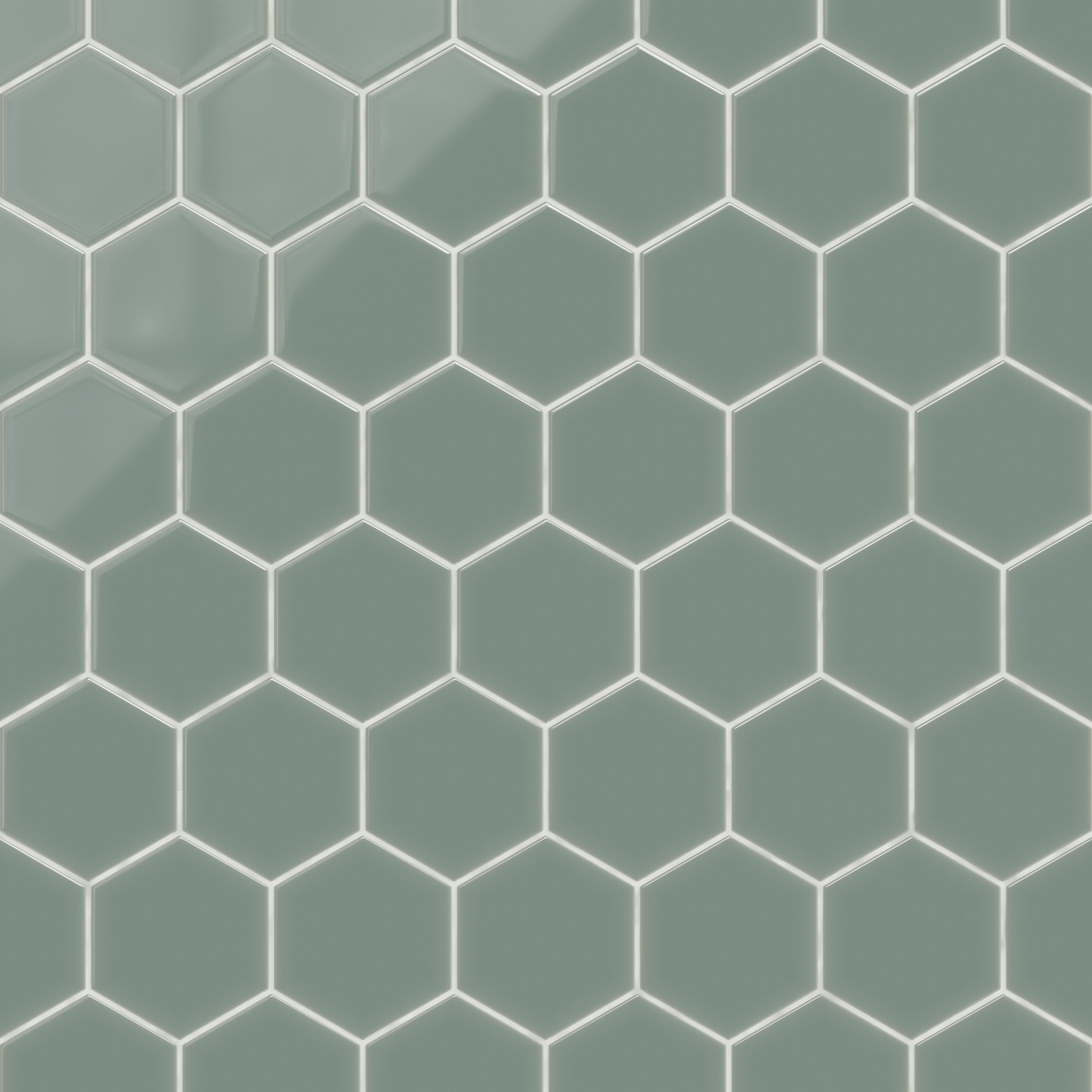 6" Hexagon Original Ceramic Tile in Flagstone Gloss