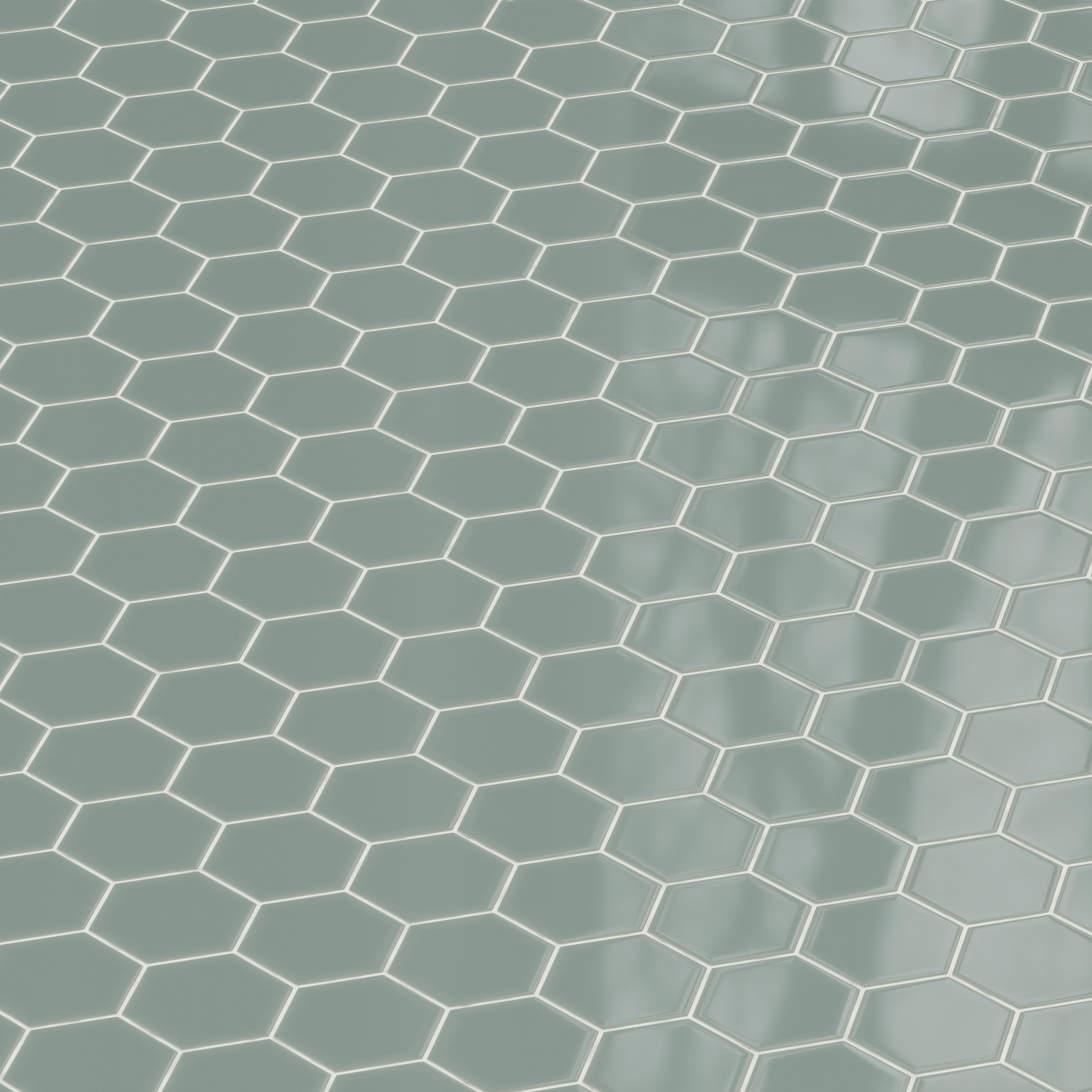 6" Hexagon Original Ceramic Tile in Flagstone Gloss