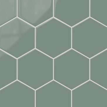 8" Hexagon Original Ceramic Tile in Flagstone Gloss
