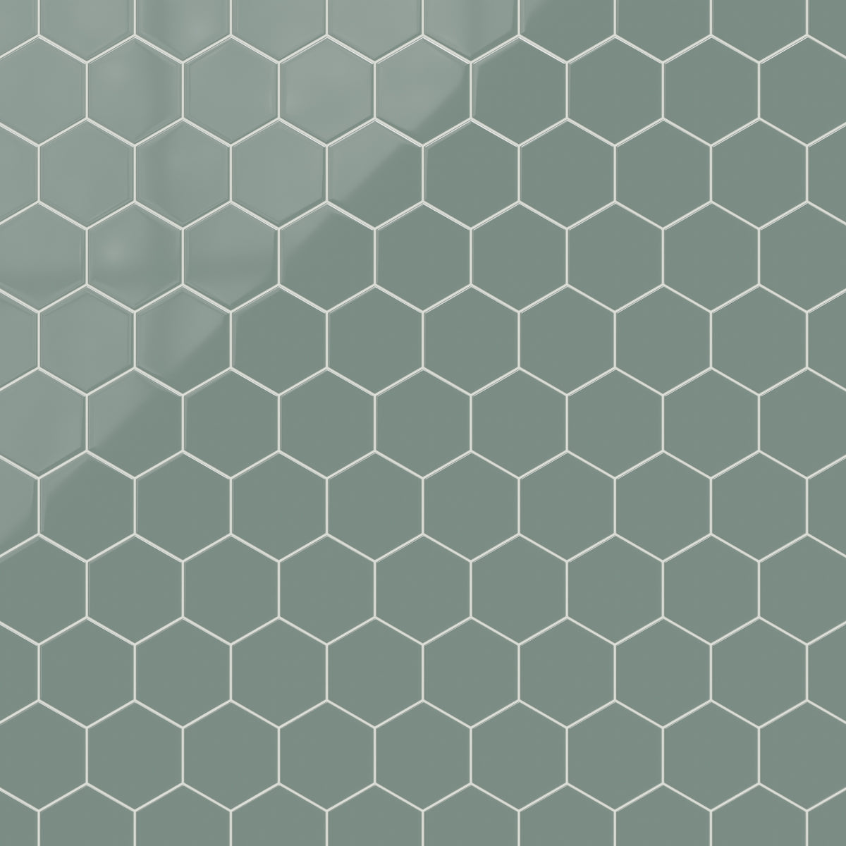 8" Hexagon Original Ceramic Tile in Flagstone Gloss