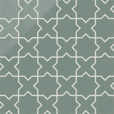 Mini Star & Cross Original Ceramic Tile in Flagstone Gloss
