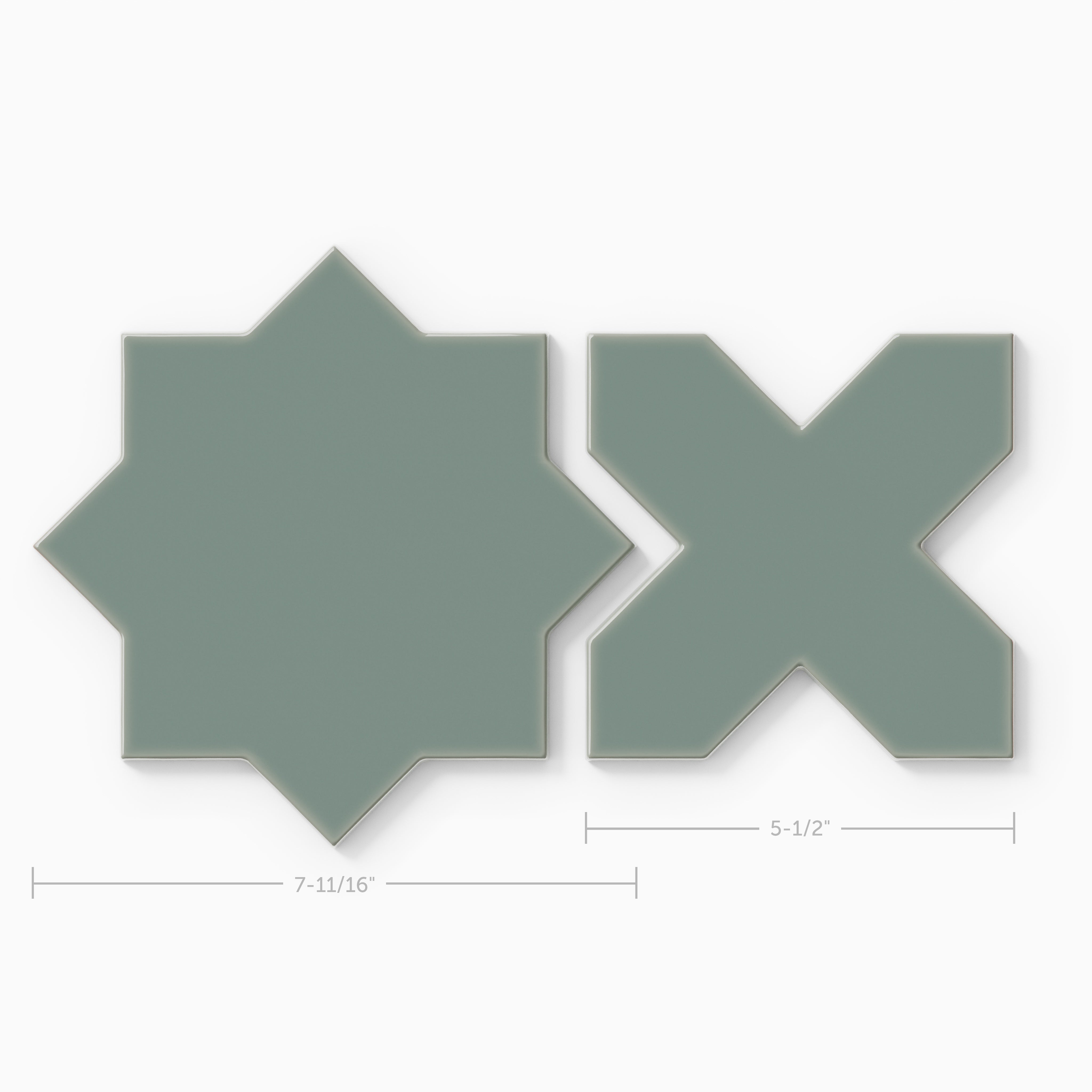 Star & Cross Original Ceramic Tile in Flagstone Gloss