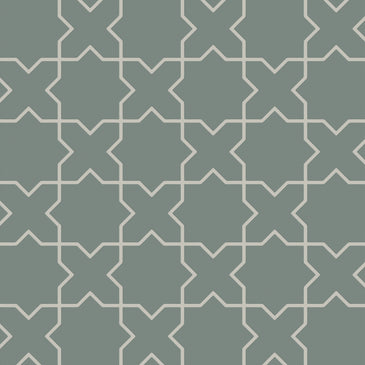 Mini Star & Cross Original Ceramic Tile in Flagstone Matte