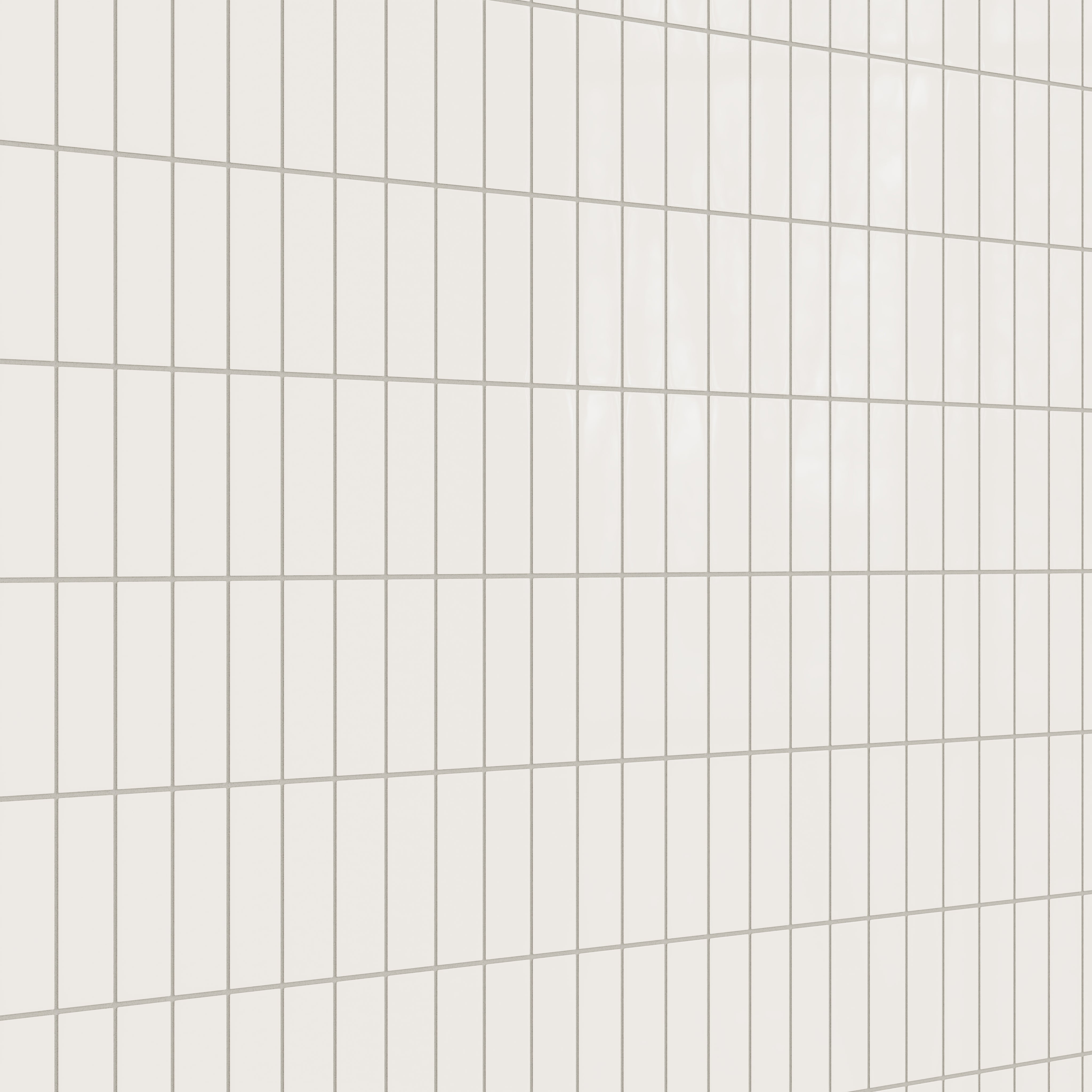 2x6 Natural Press Ceramic Tile in Flake White Gloss