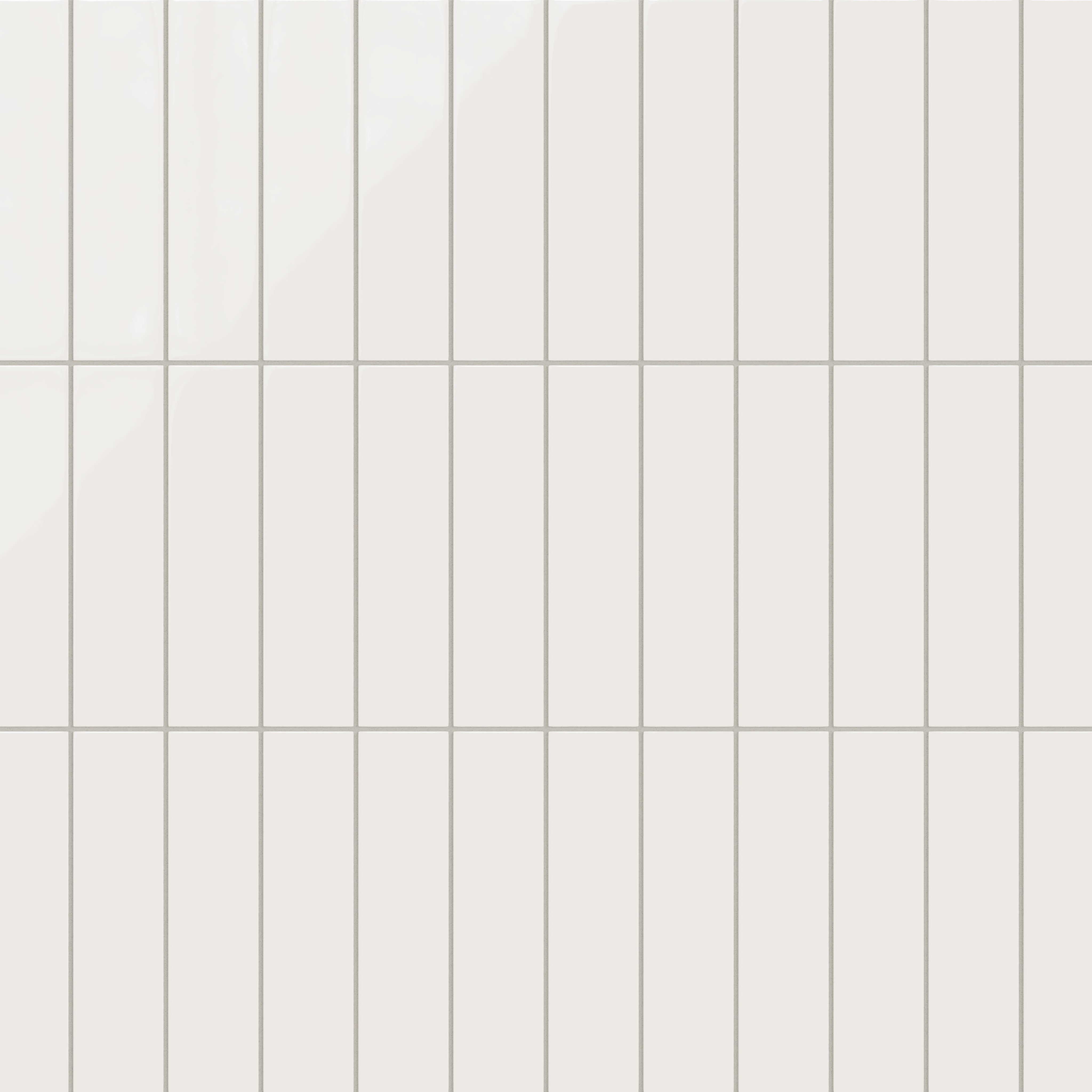 3x12 Natural Press Ceramic Tile in Flake White Gloss