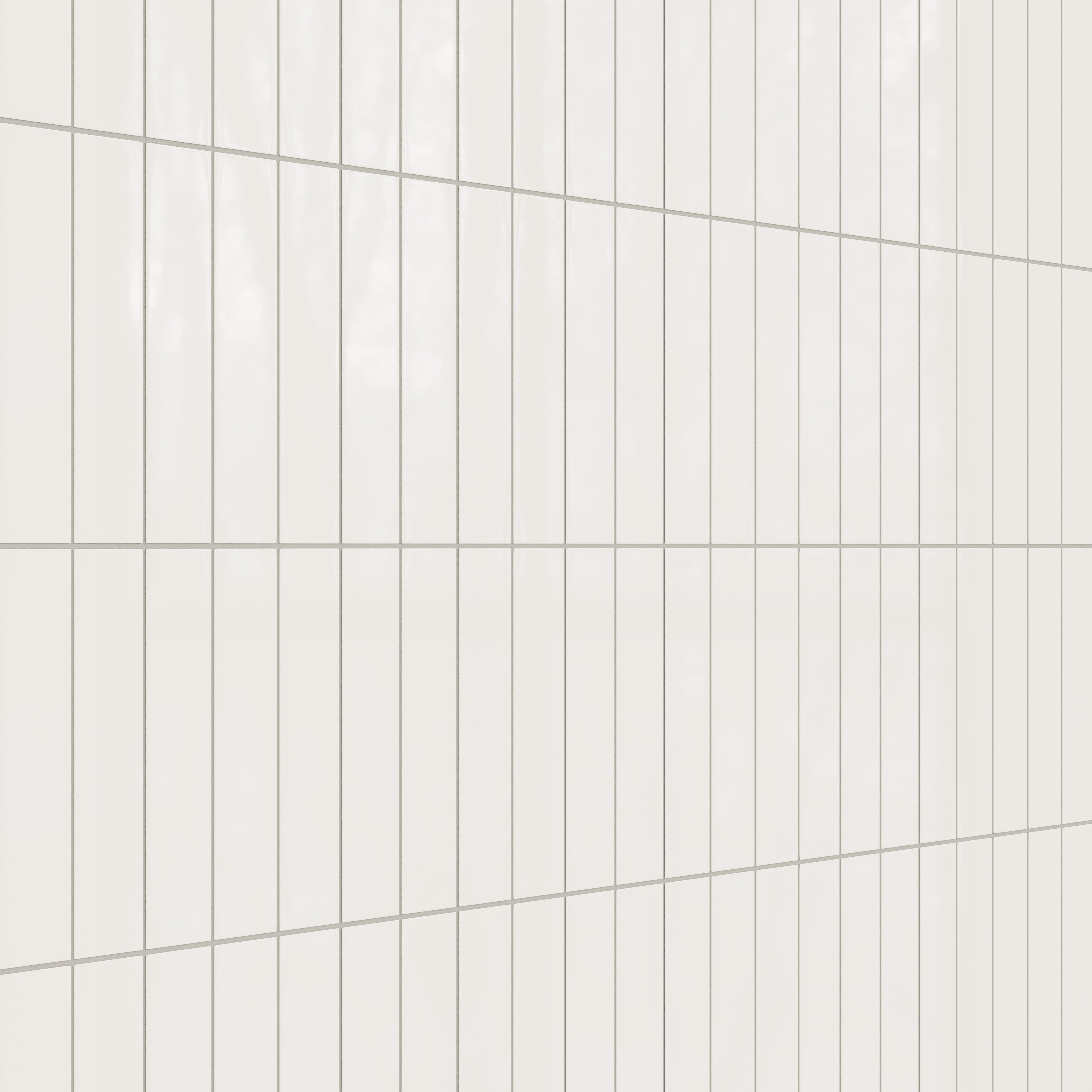 3x12 Natural Press Ceramic Tile in Flake White Gloss